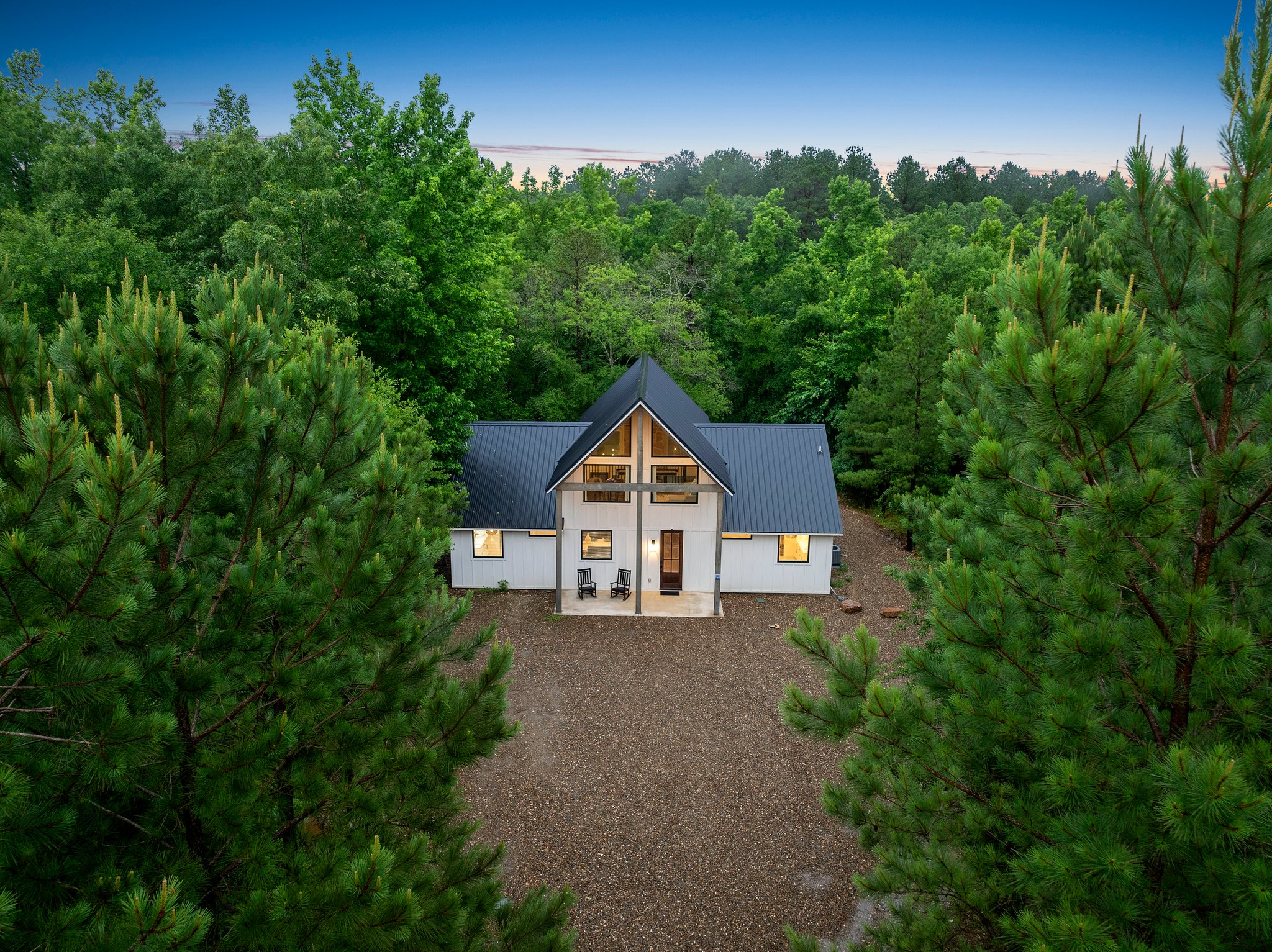 The driveway can fit up to 4 vehicles plus a boat!