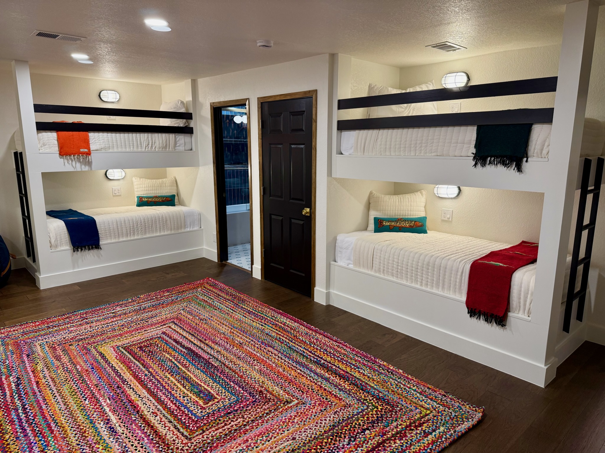 Newly constructed bunk room comfortably sleeps 6