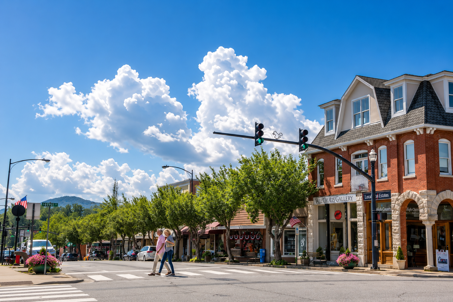 {Downtown Brevard} Just 18 minutes (12.3 miles) away, discover Brevard's charming downtown filled with local boutiques, cafés, restaurants, breweries, and small-town mountain charm.