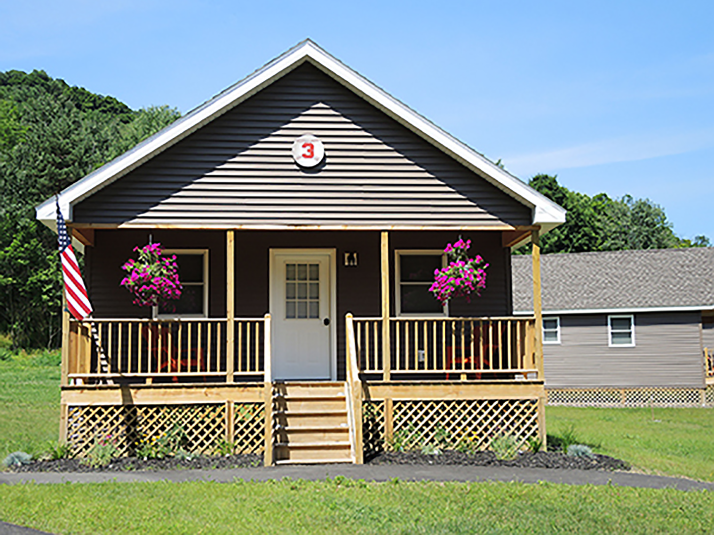 One of the 9 cabins at Home Run Cabins