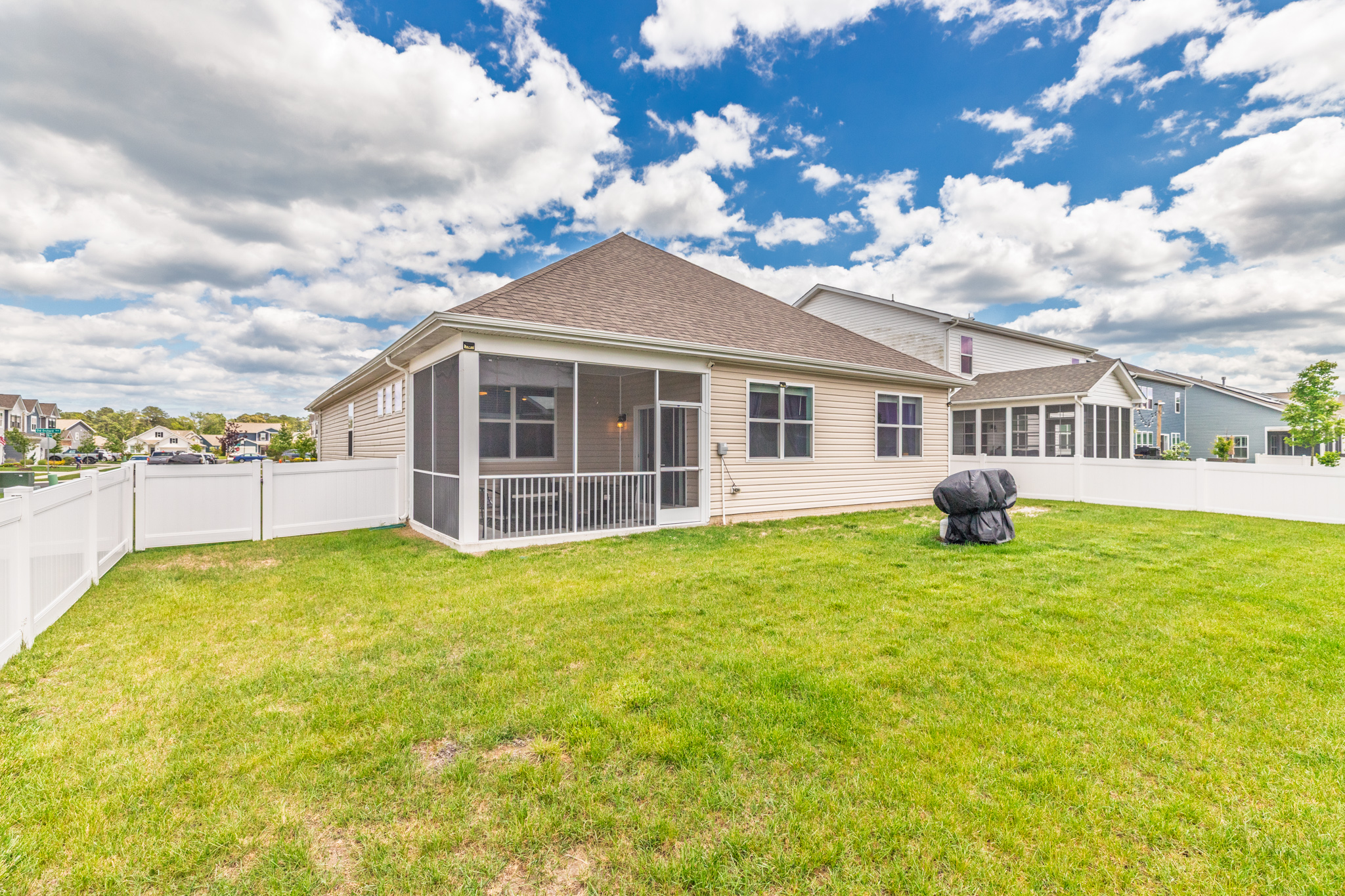 Welcome to our private fenced-in backyard, a perfect outdoor retreat! The highlight is a grill for delightful gatherings and BBQ adventures. It's a secure and inviting space, ideal for enjoying the great outdoors and creating lasting memories.