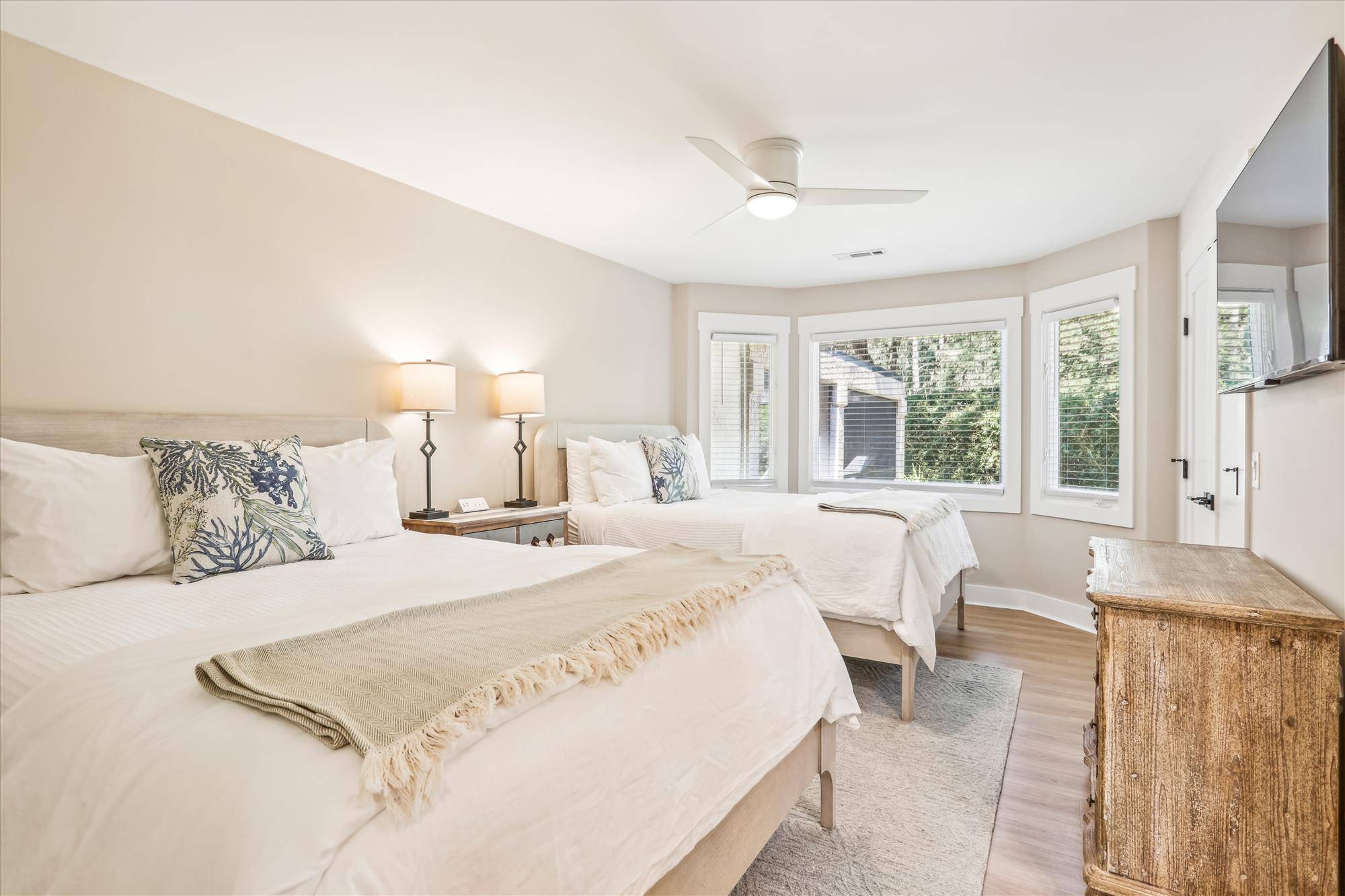 Second bedroom features Two Queens