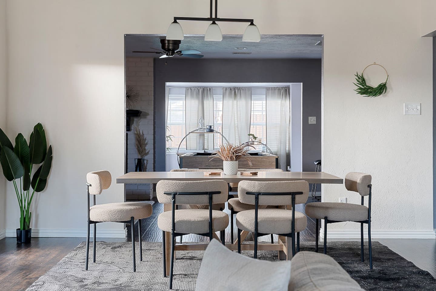 Enjoy the comfortable dining room chairs and gather around the table for morning coffee or a delicious, home-cooked meal 
