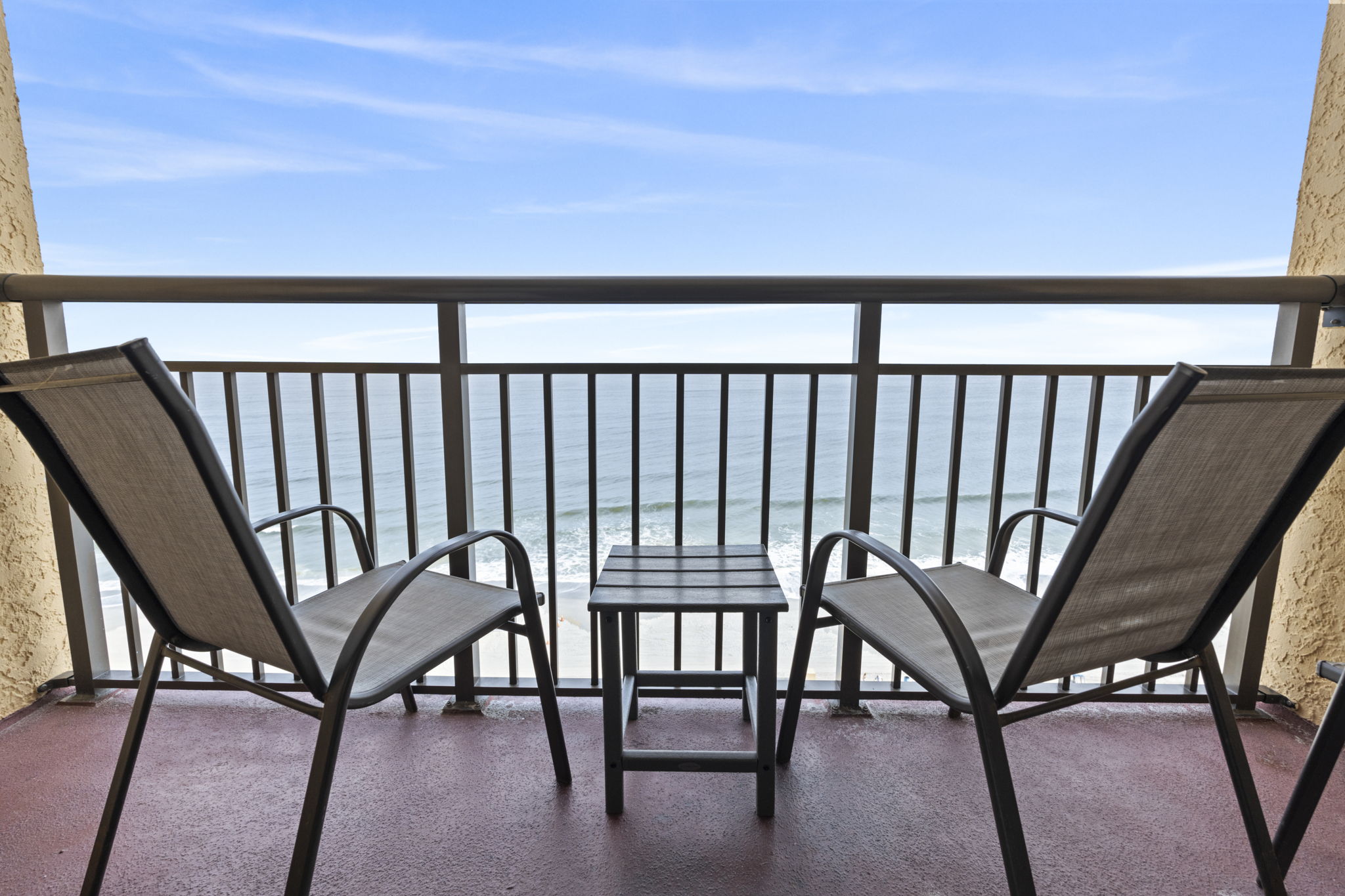 Enjoy the sound of the waves as you take it in from your private direct oceanfront balcony