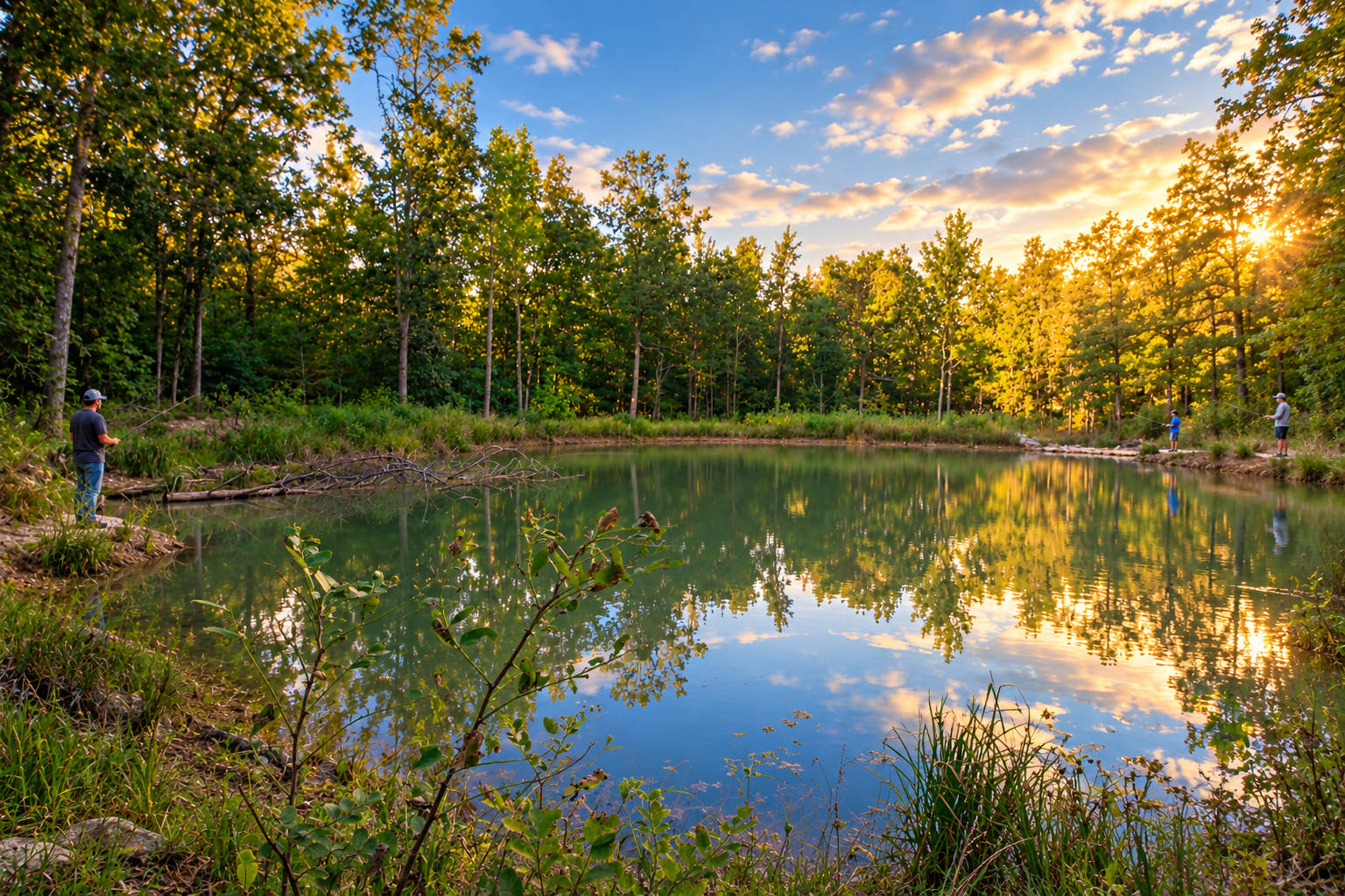 Access to a private pond.