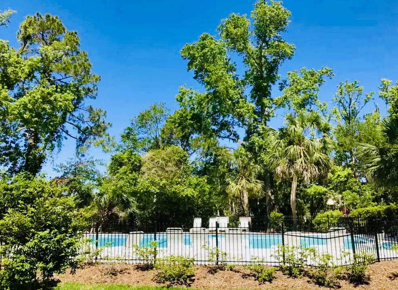 Fenced community pool