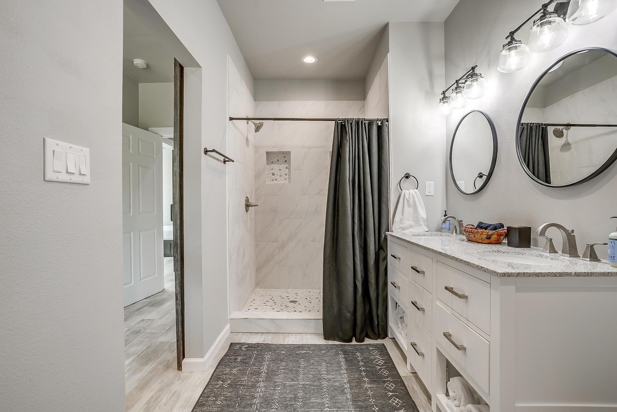 Large walk in shower