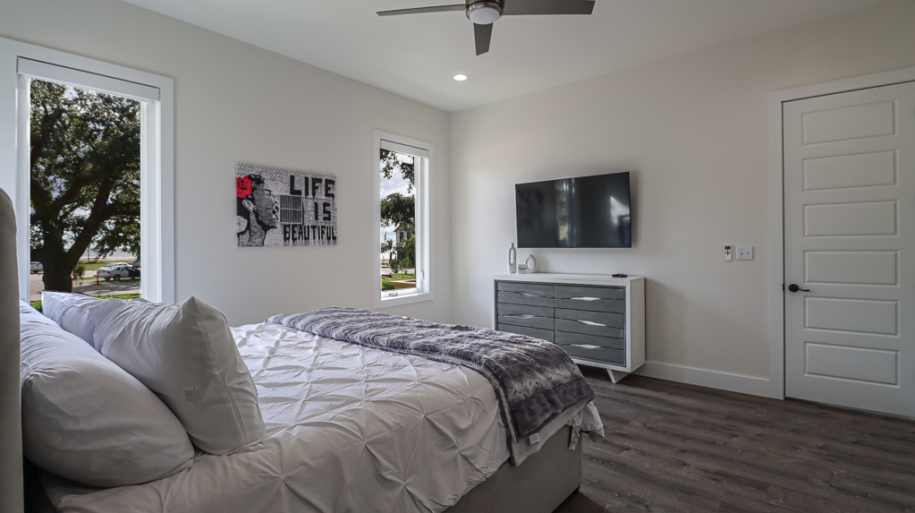 Queen Bedroom with Flat screen TV at Your Beach House