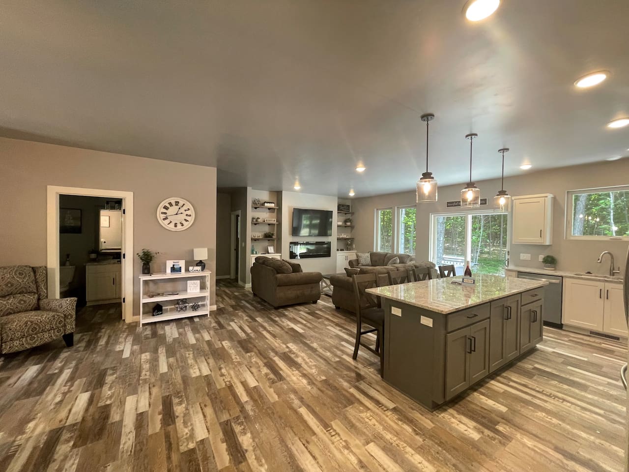 Dining Room, Kitchen, Living Room