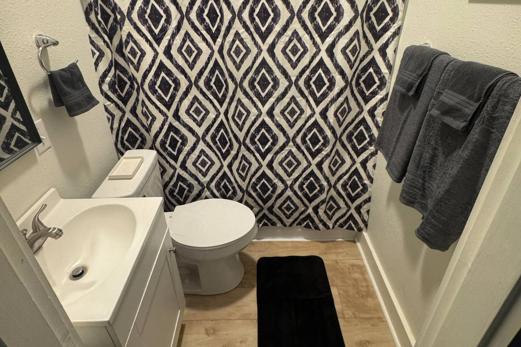 bathroom by living area