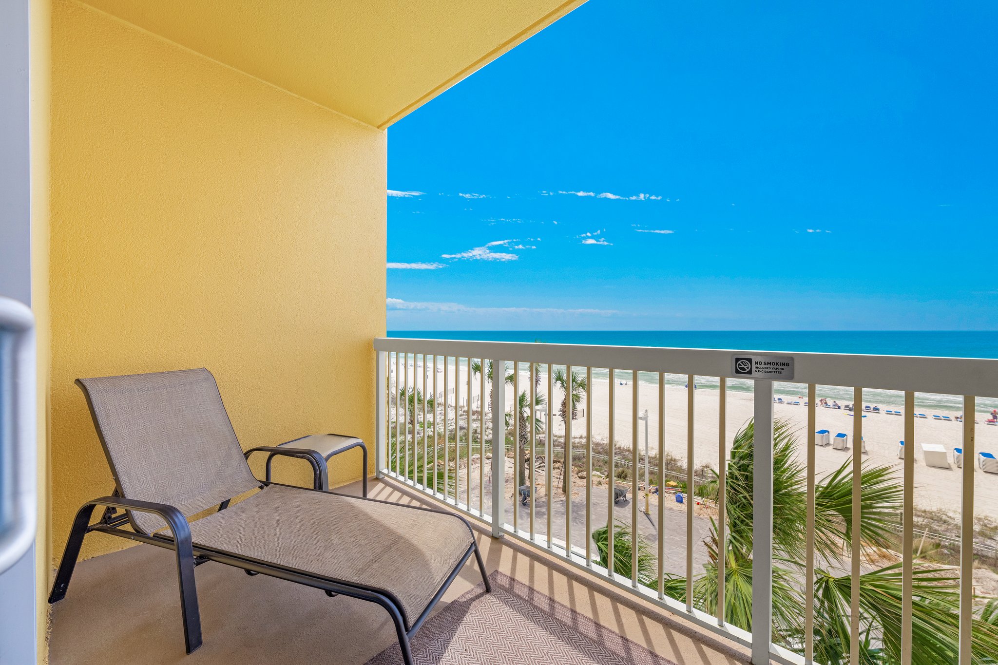 Take a nap or grab some sunshine on your private balcony
