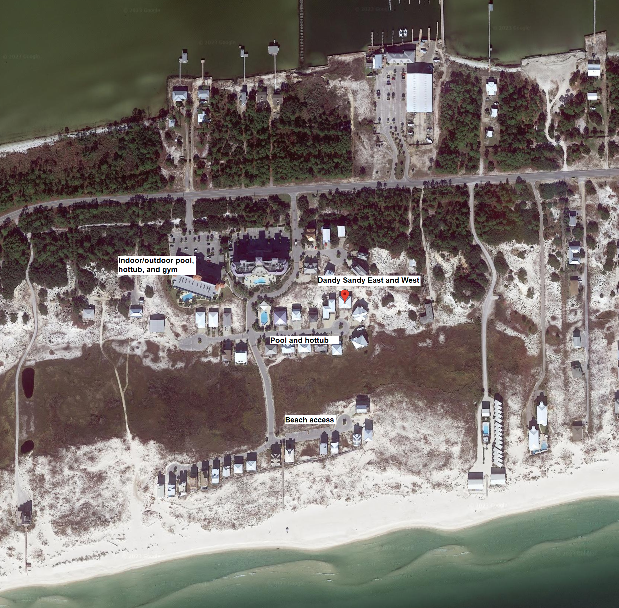 Location map.  Short walk to the beach!