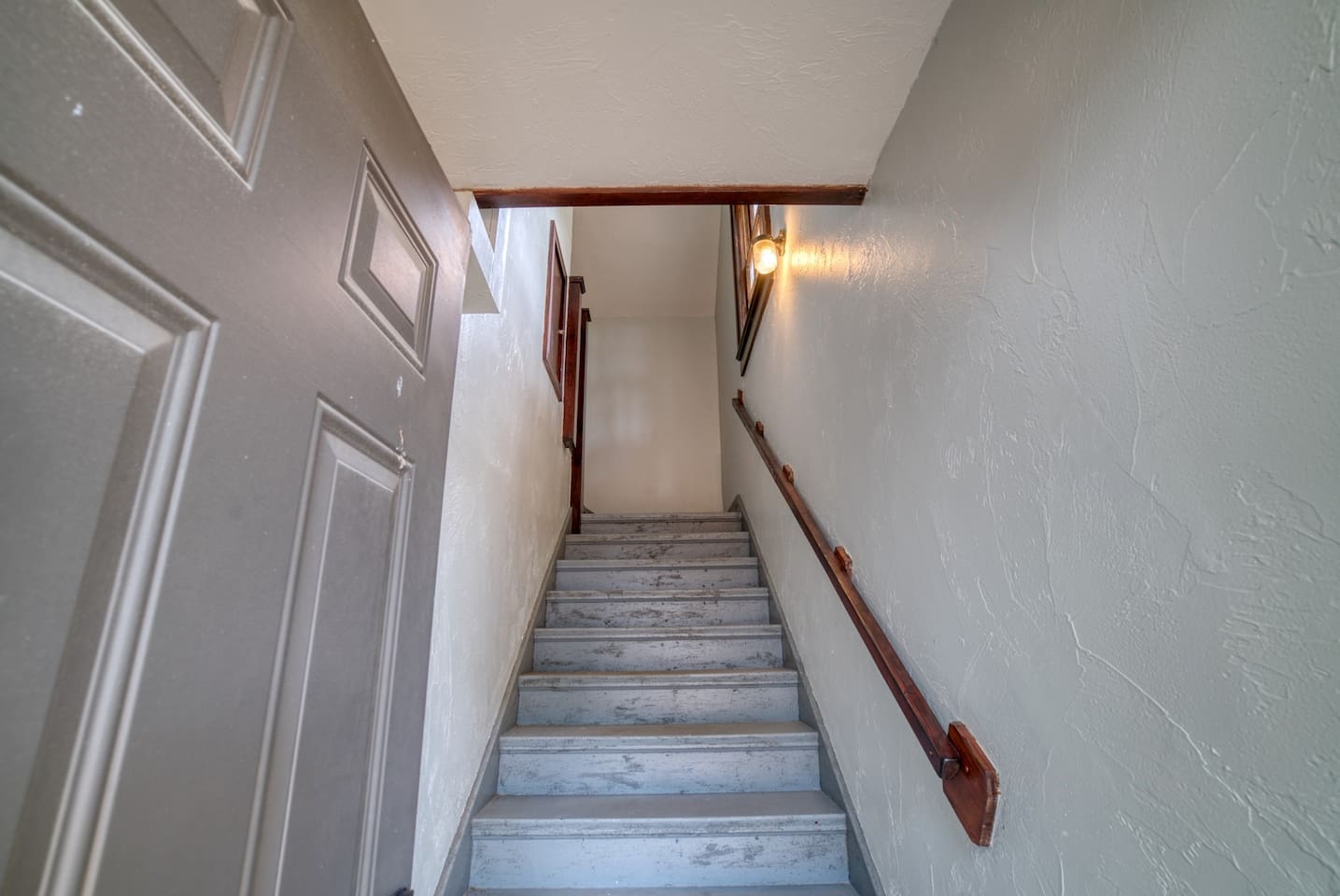 Your own private entry with stairs to the second-floor rental.