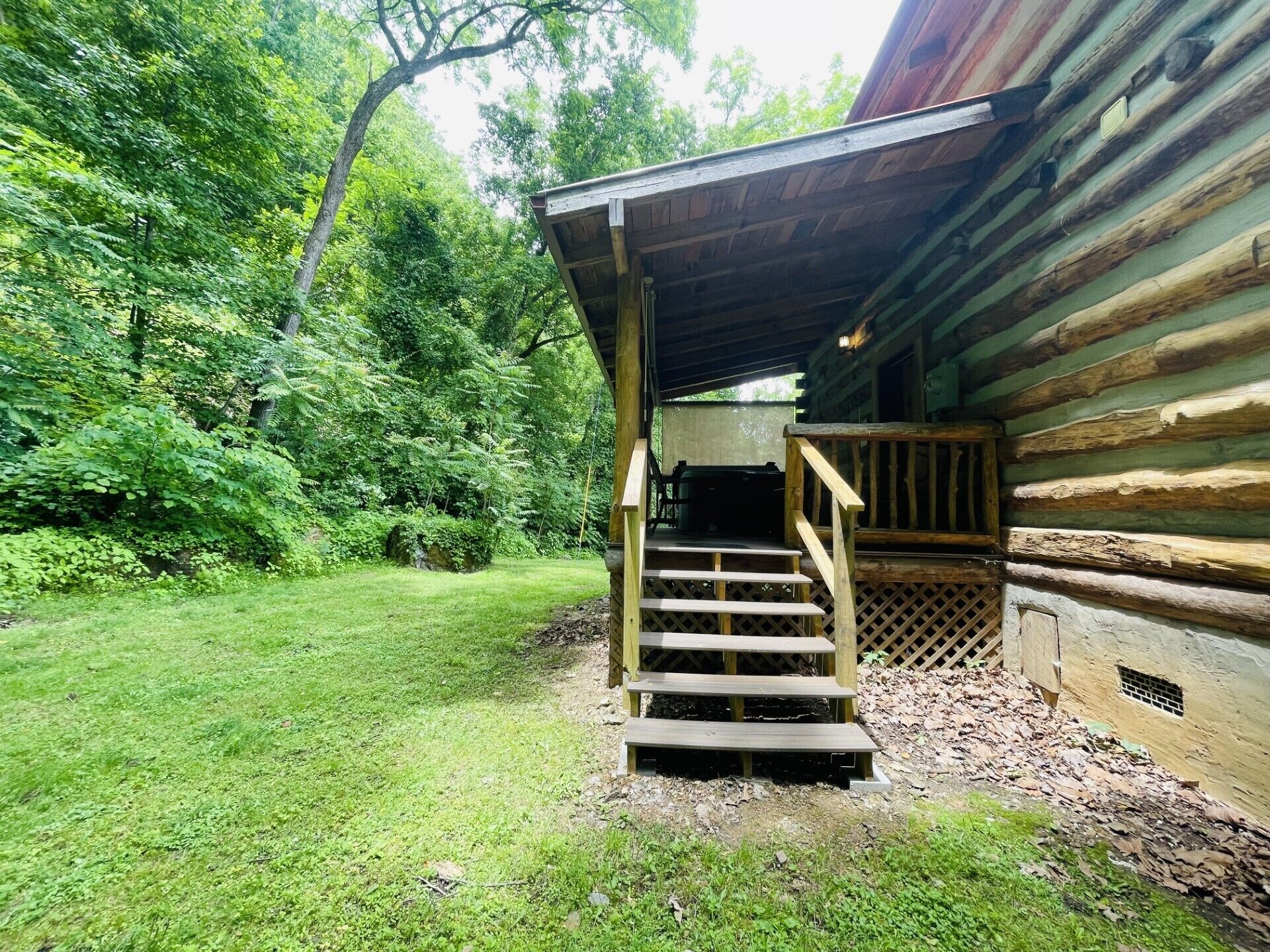 Steps up to the back porch