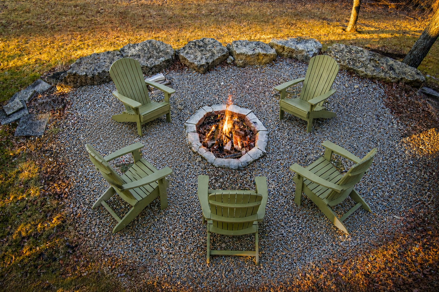 Enjoy your s'mores under the dark skies of The Galena Territory. 