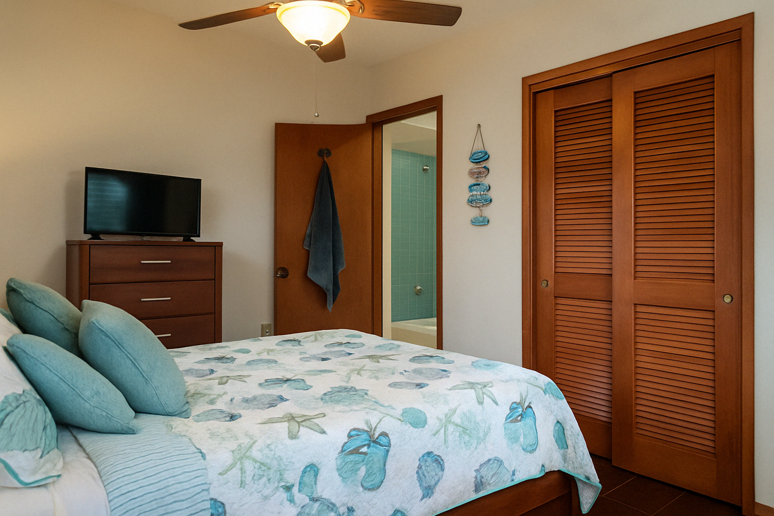 Queen Bed + ensuite bathroom + AC