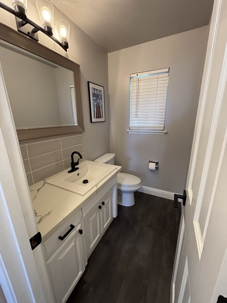 Half bathroom on main living level
