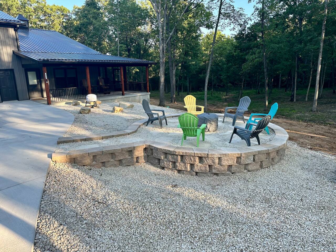 Firepit area as well as grilling area