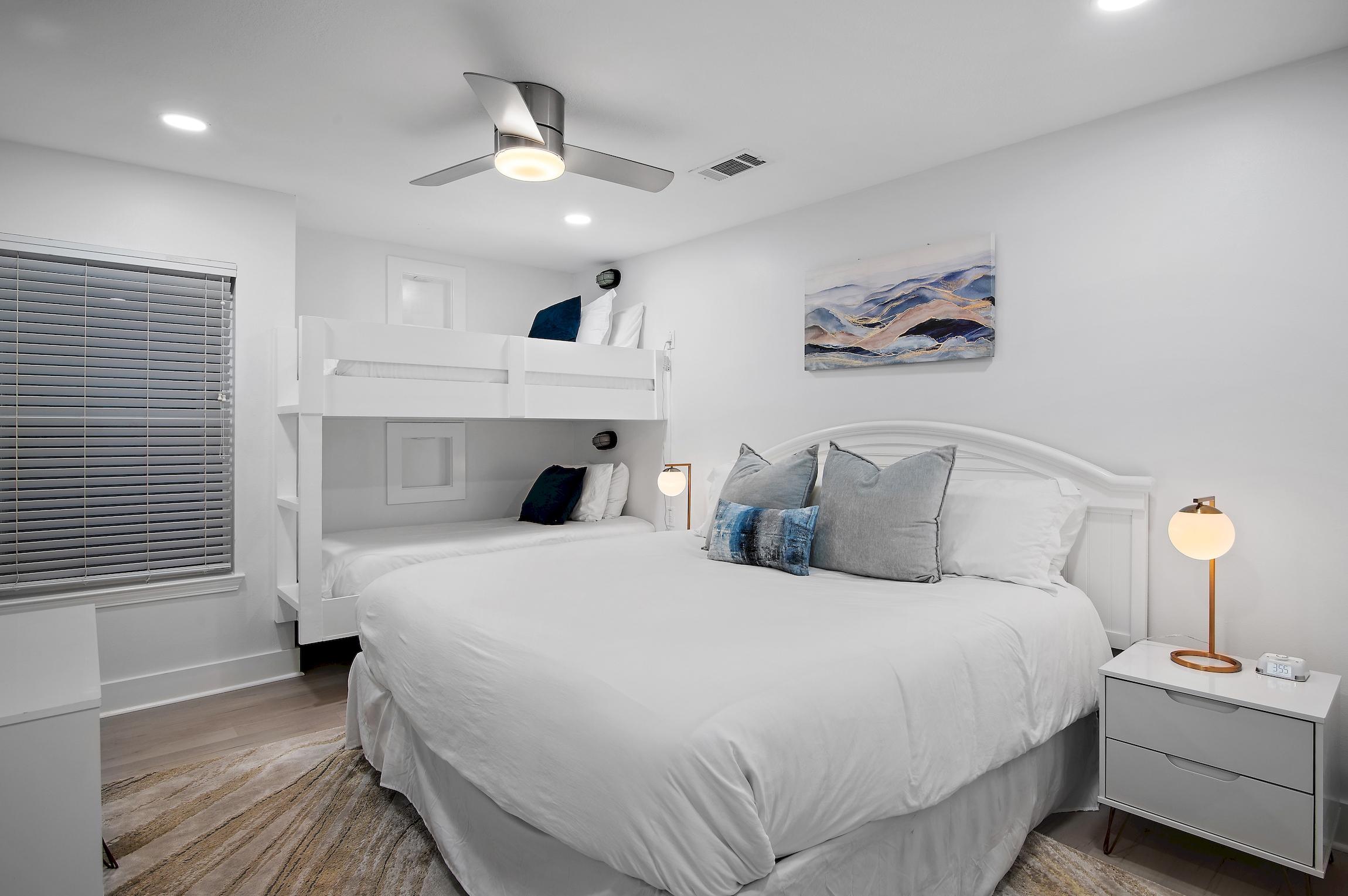 2nd Bedroom with King and bunks