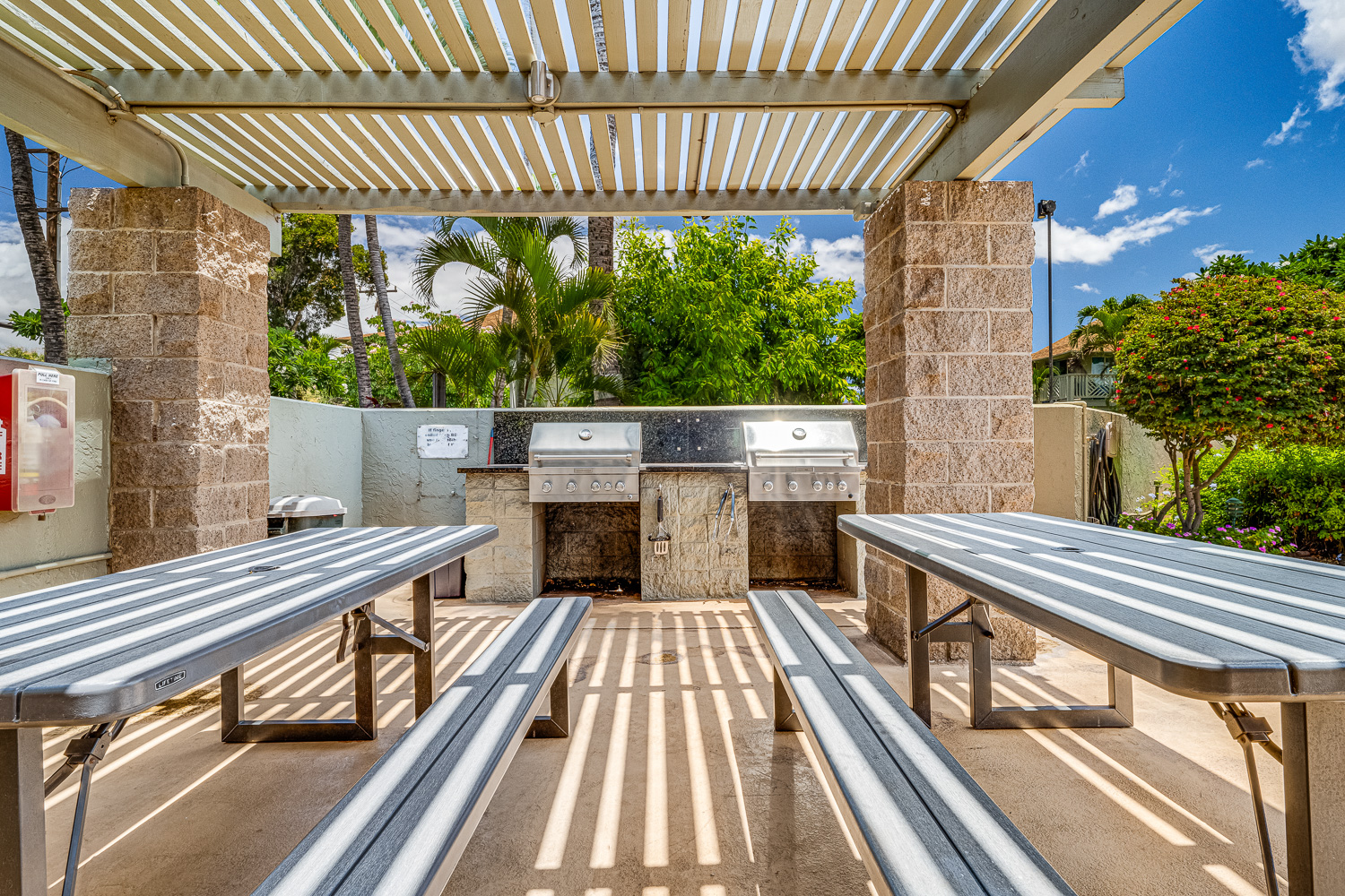 BBQ area, where you may also make a new friend or two!