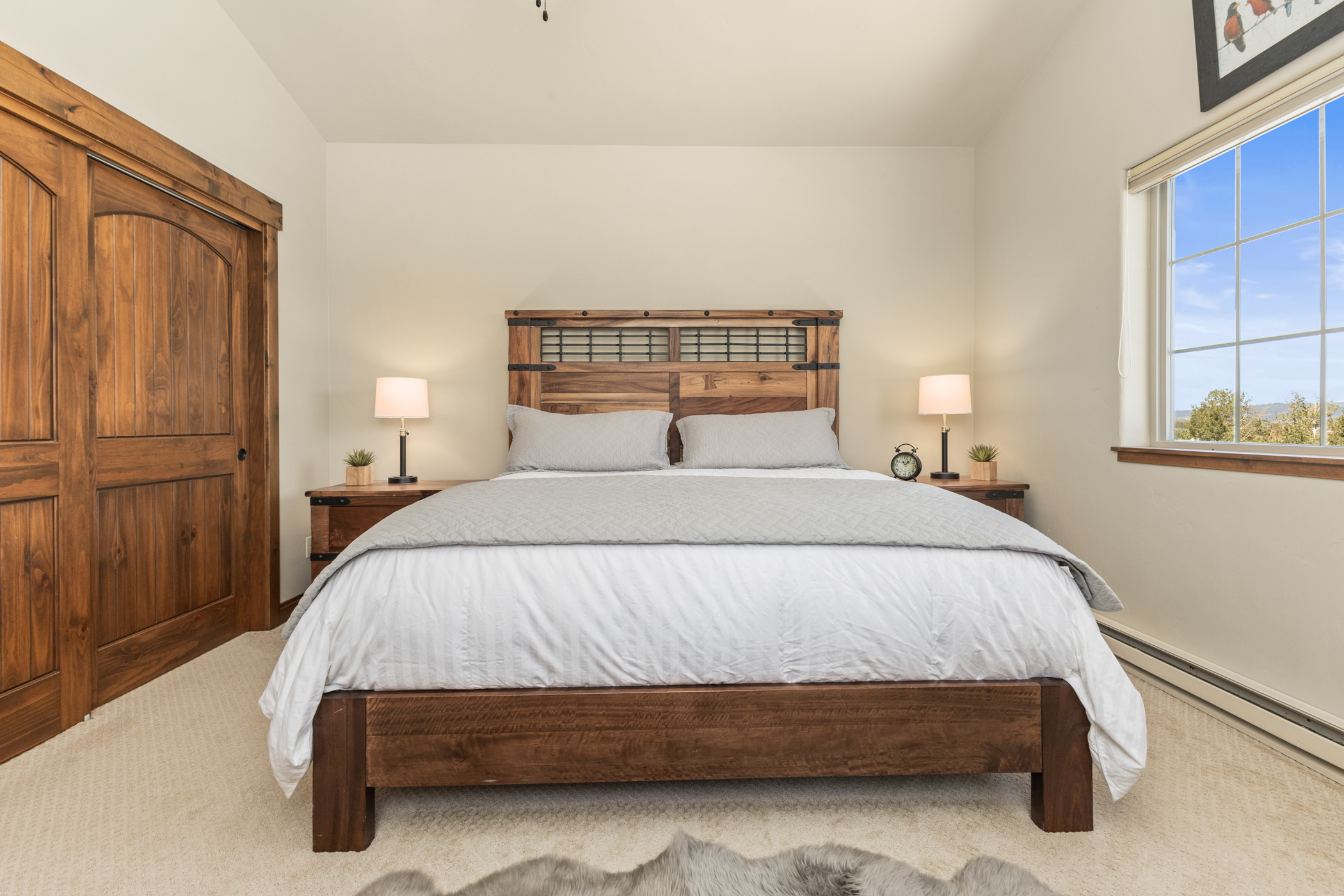 Upper Level -- King Bedroom #1 with Ceiling Fan