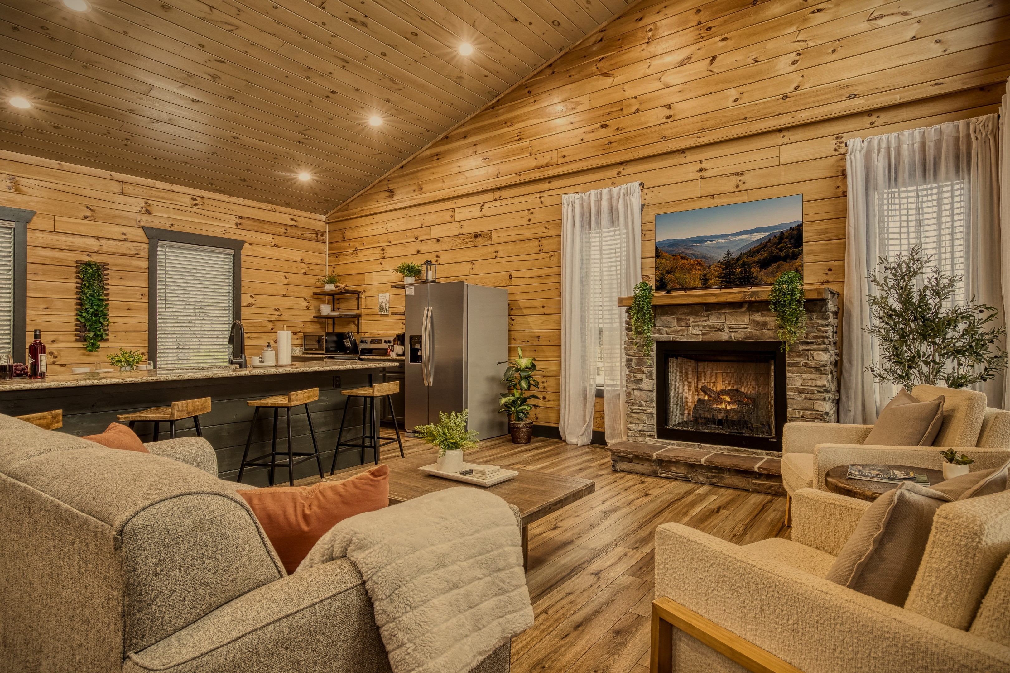 A warm blend of rustic wood and modern finishes