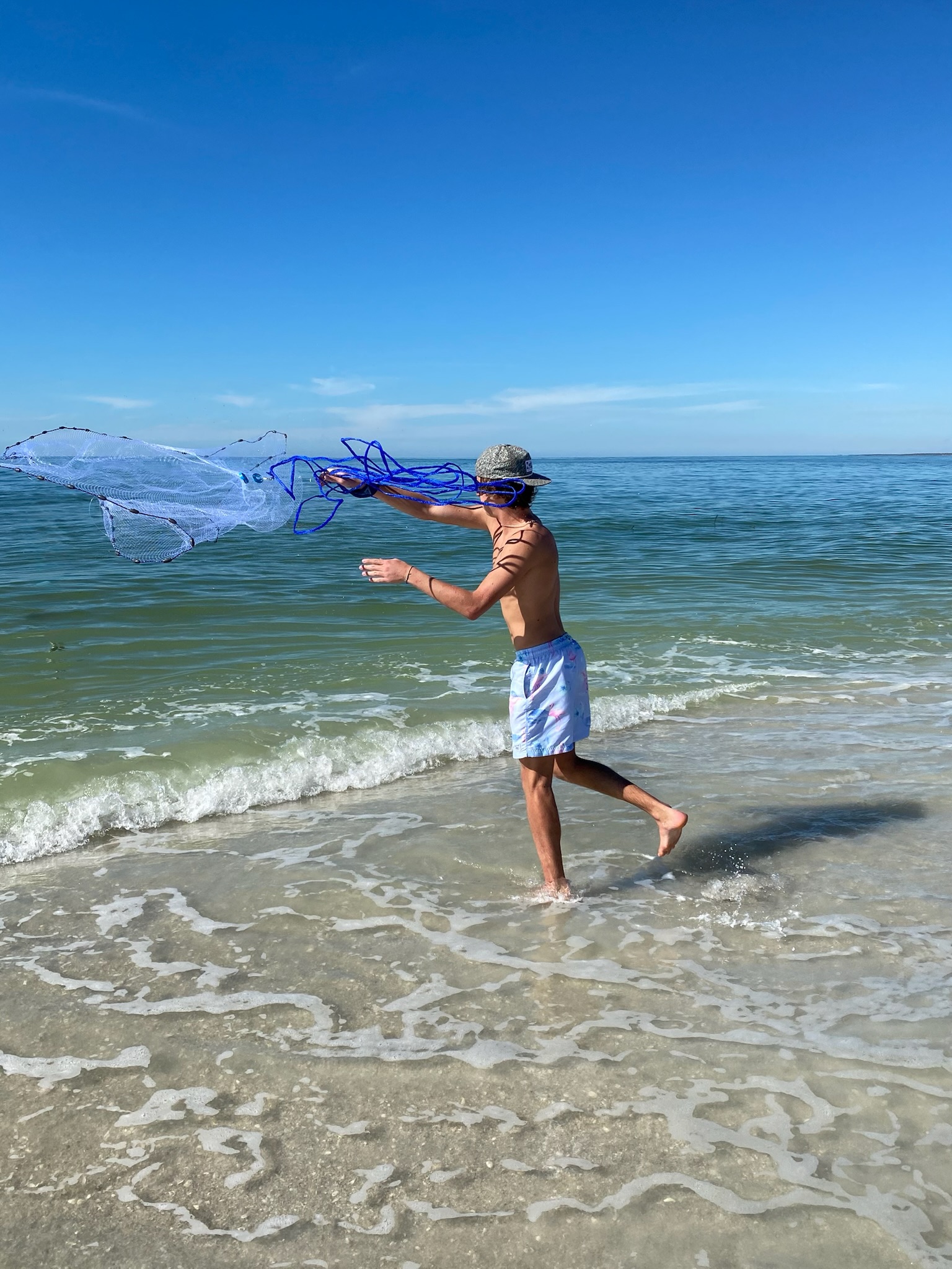Bring a cast net and try your luck at netting some dinner