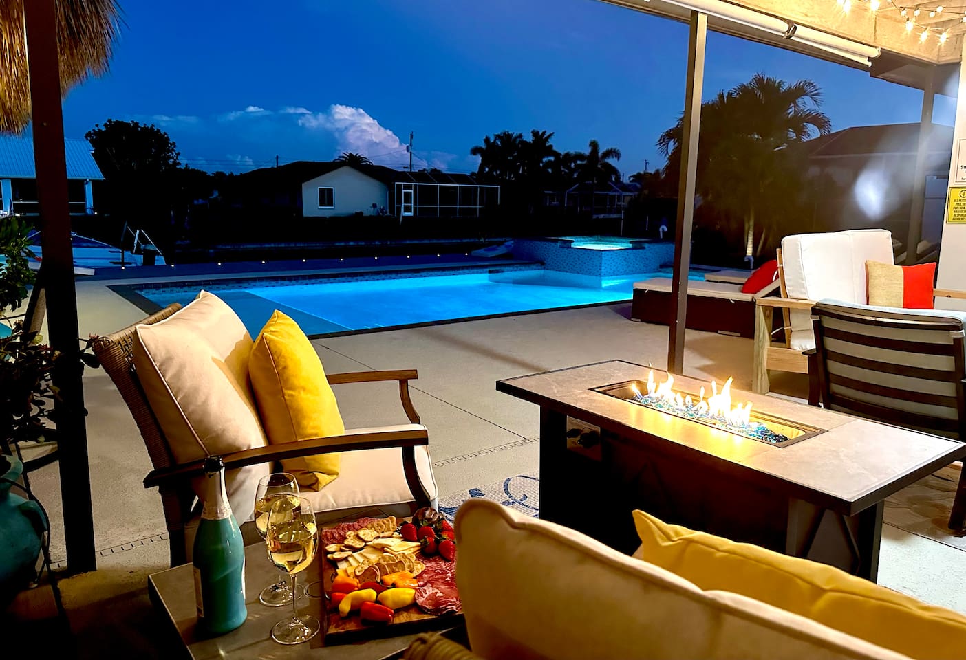 Enjoy cool winter nights by the fire pit 