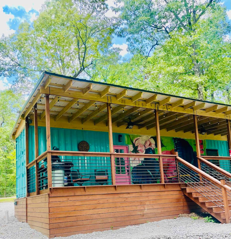 Outdoor living space is what it’s all about in the Ozarks.  With a deck like this, why go inside? 