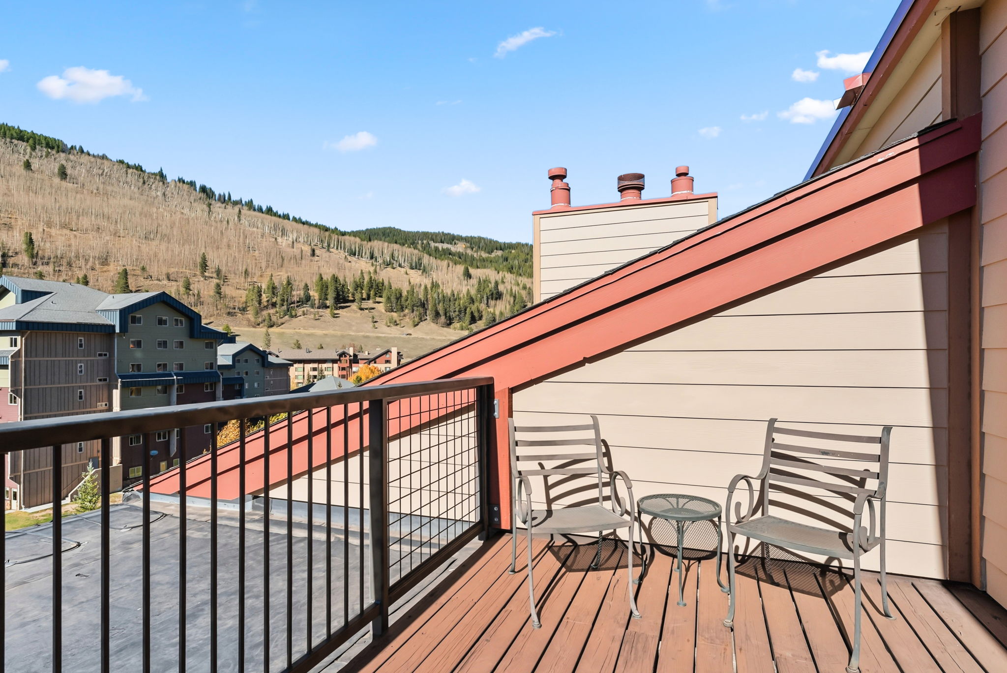 Private deck with views, second level