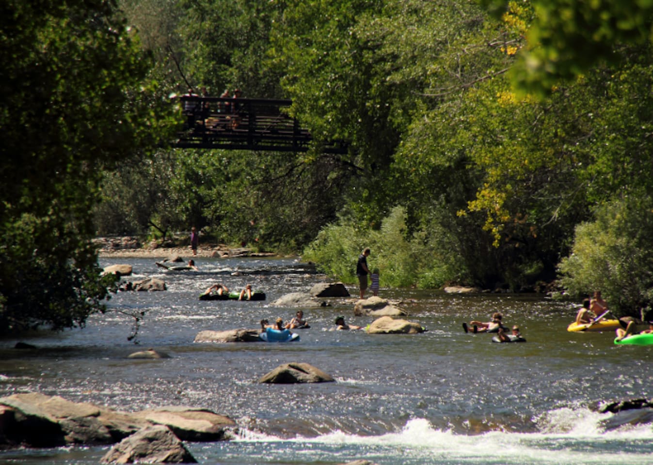Can this location get any better?! Yes it can! Clear Creek is a local-favorite hiking trail and perfect place to do some inner-tubing, swimming, picnicking, and even fishing!