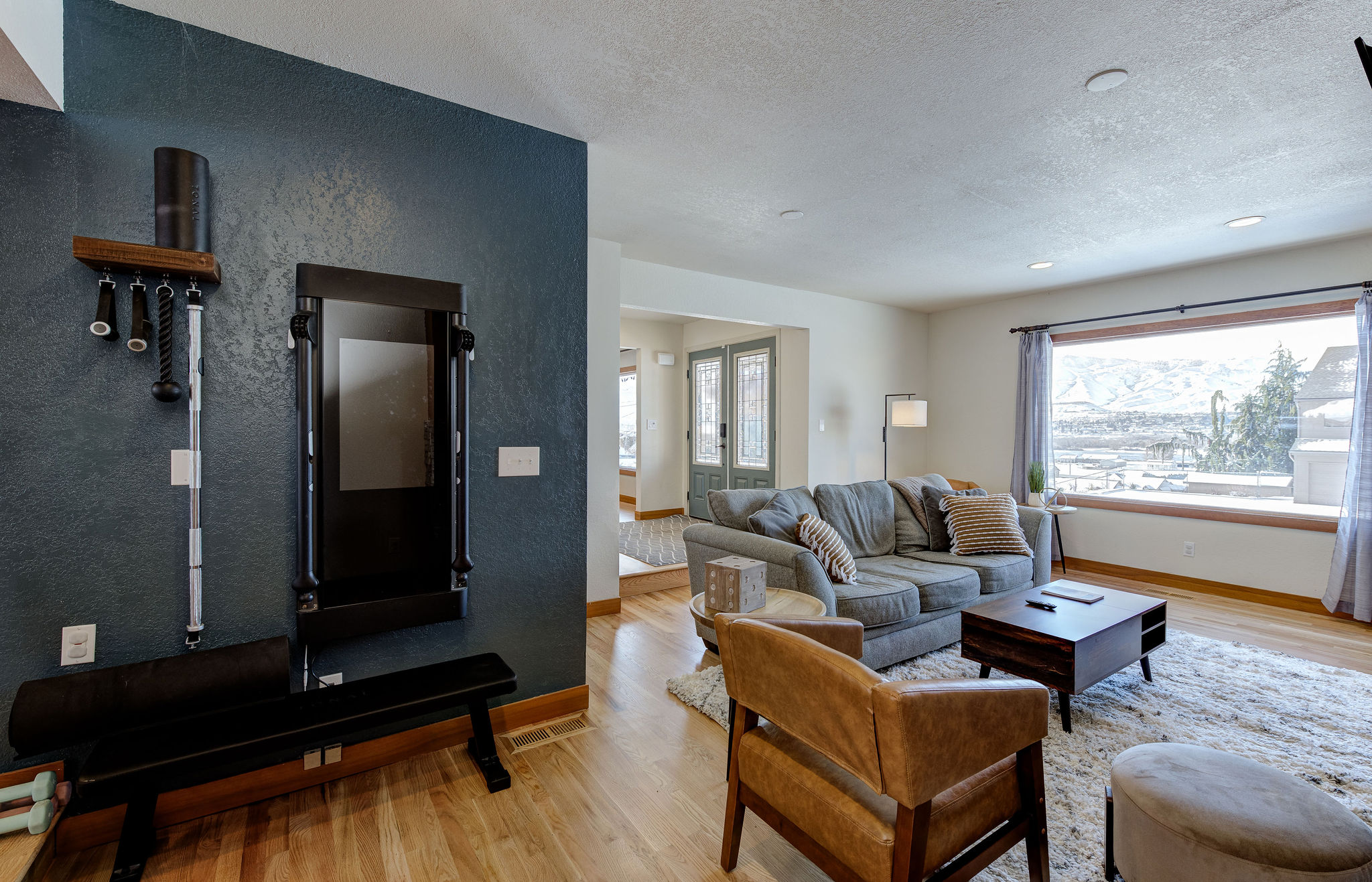 Living room with Tonal Gym