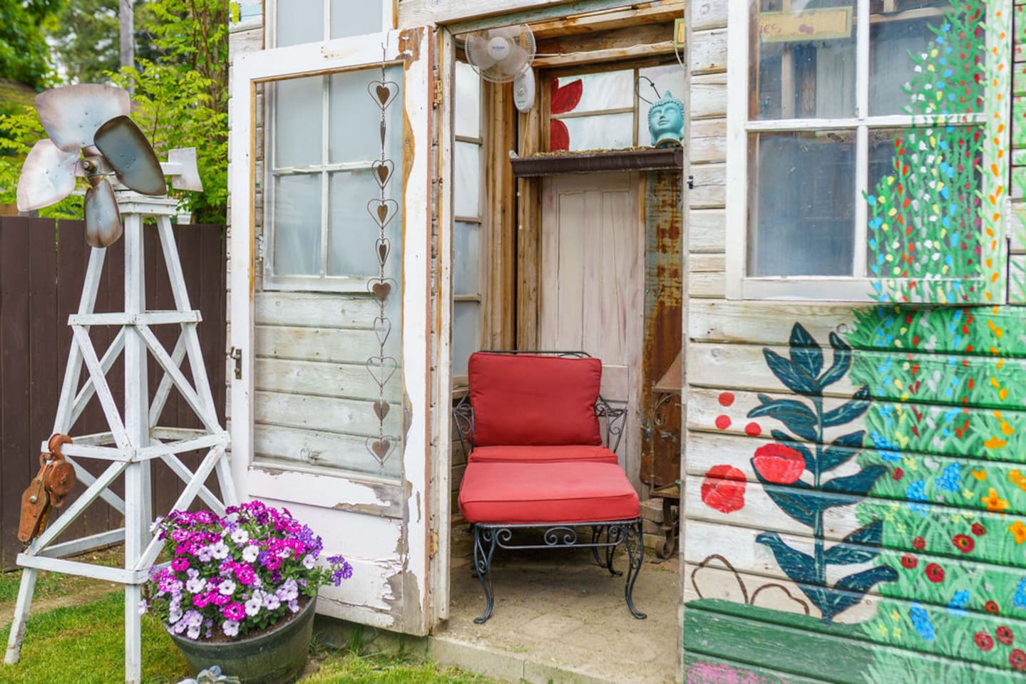 Enjoy your view of everything from this ideal shaded spot.