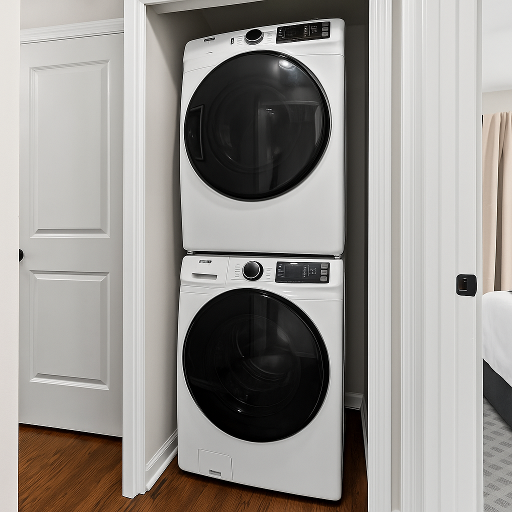 In-unit washer and dryer for your convenience—perfect for extended stays or post-lake adventures.