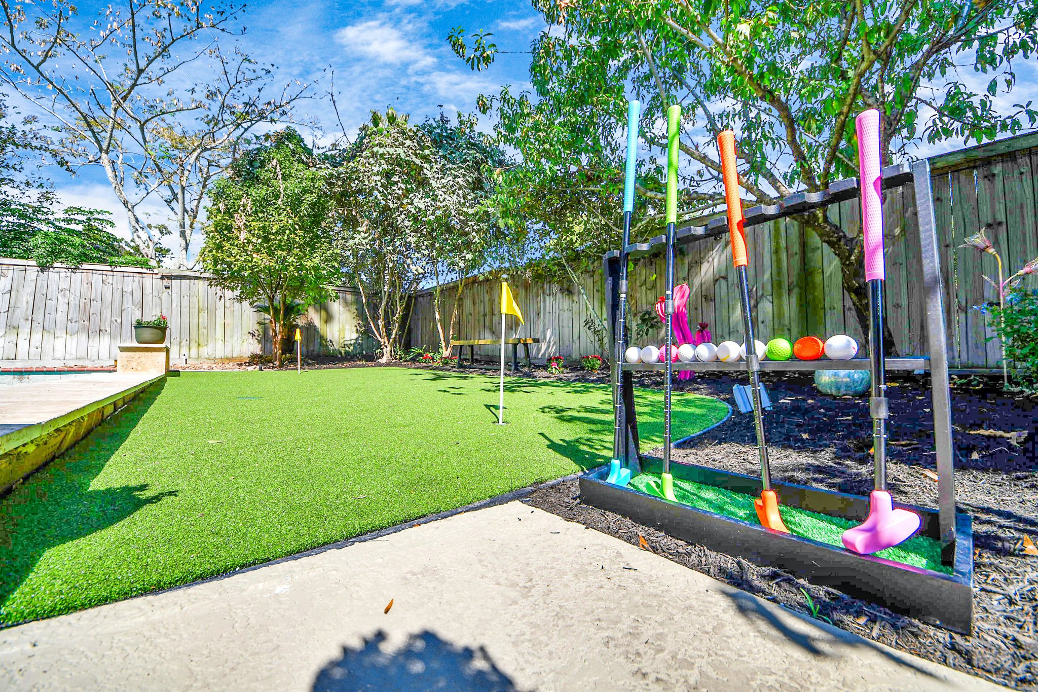 Recently installed 2 hole putting green to add to your entertainment!
