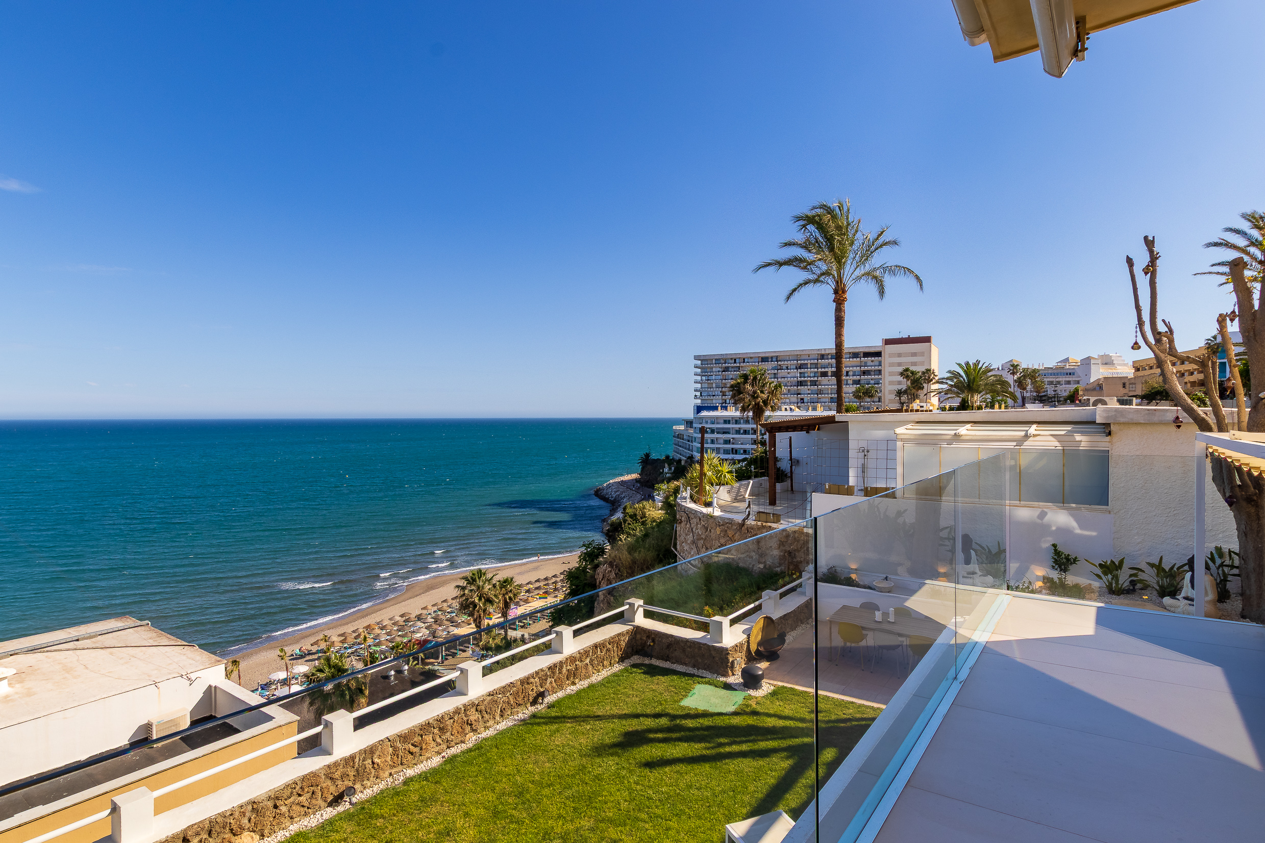 Elevated sea and coastline view from the property