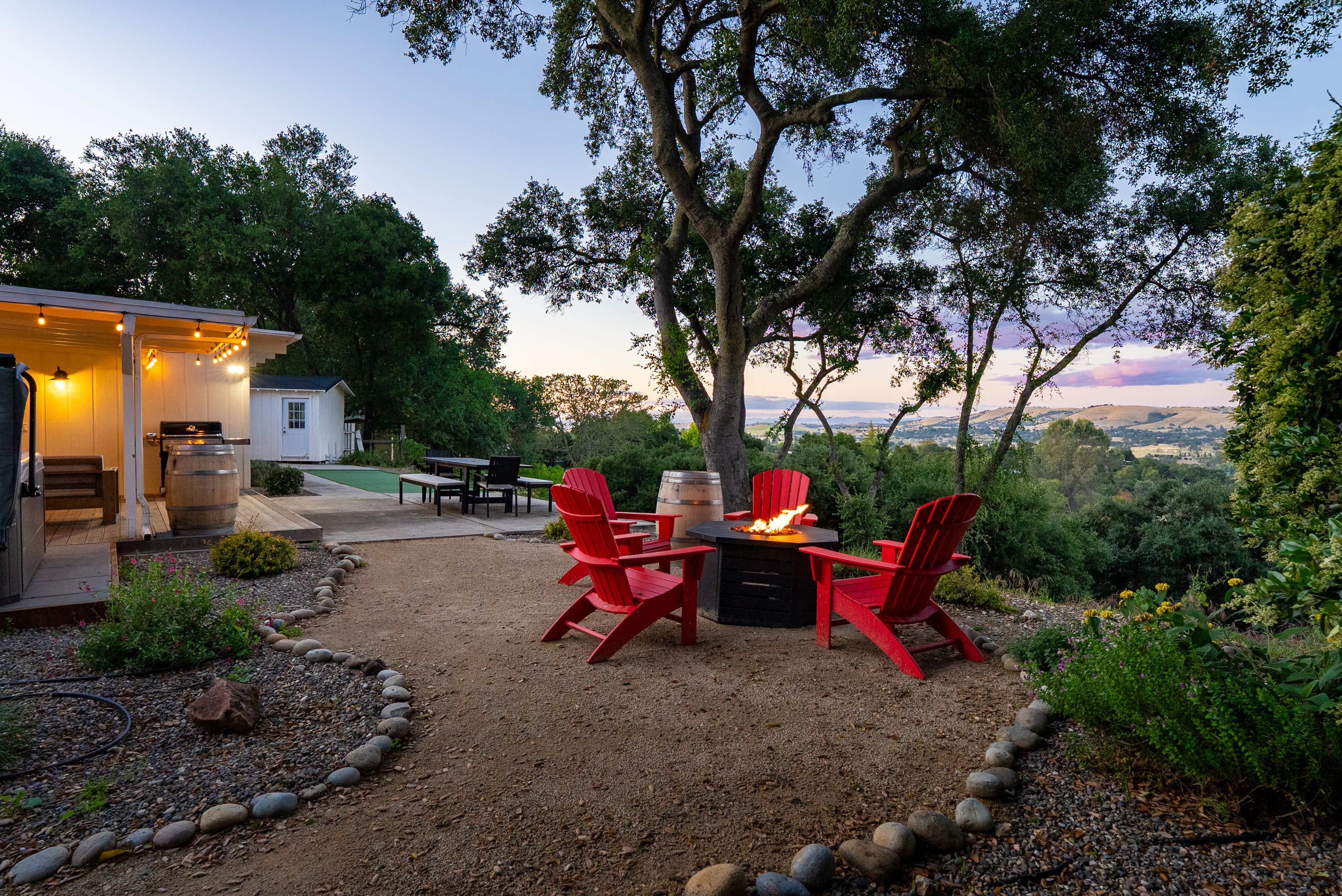Fireside chats and valley views, the ultimate way to end your day.
