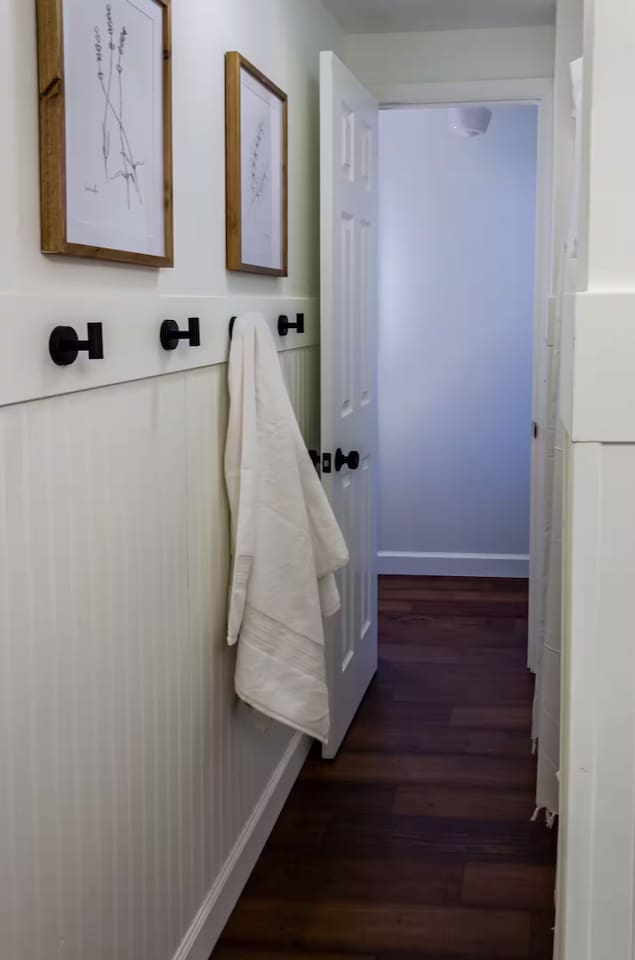 Soft lighting and warm textures set the tone for an easy morning routine.