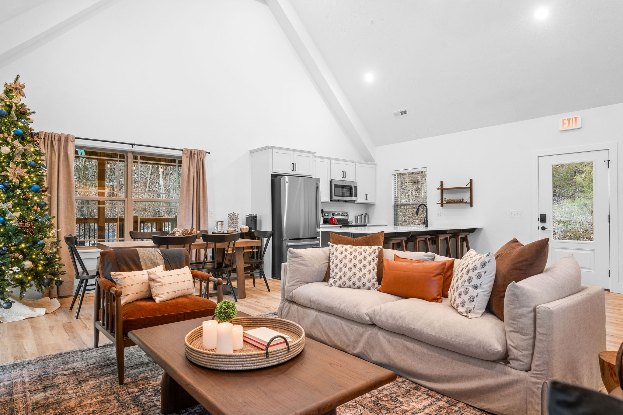 Warm, comfortable seating for relaxing or enjoying time with family and friends.