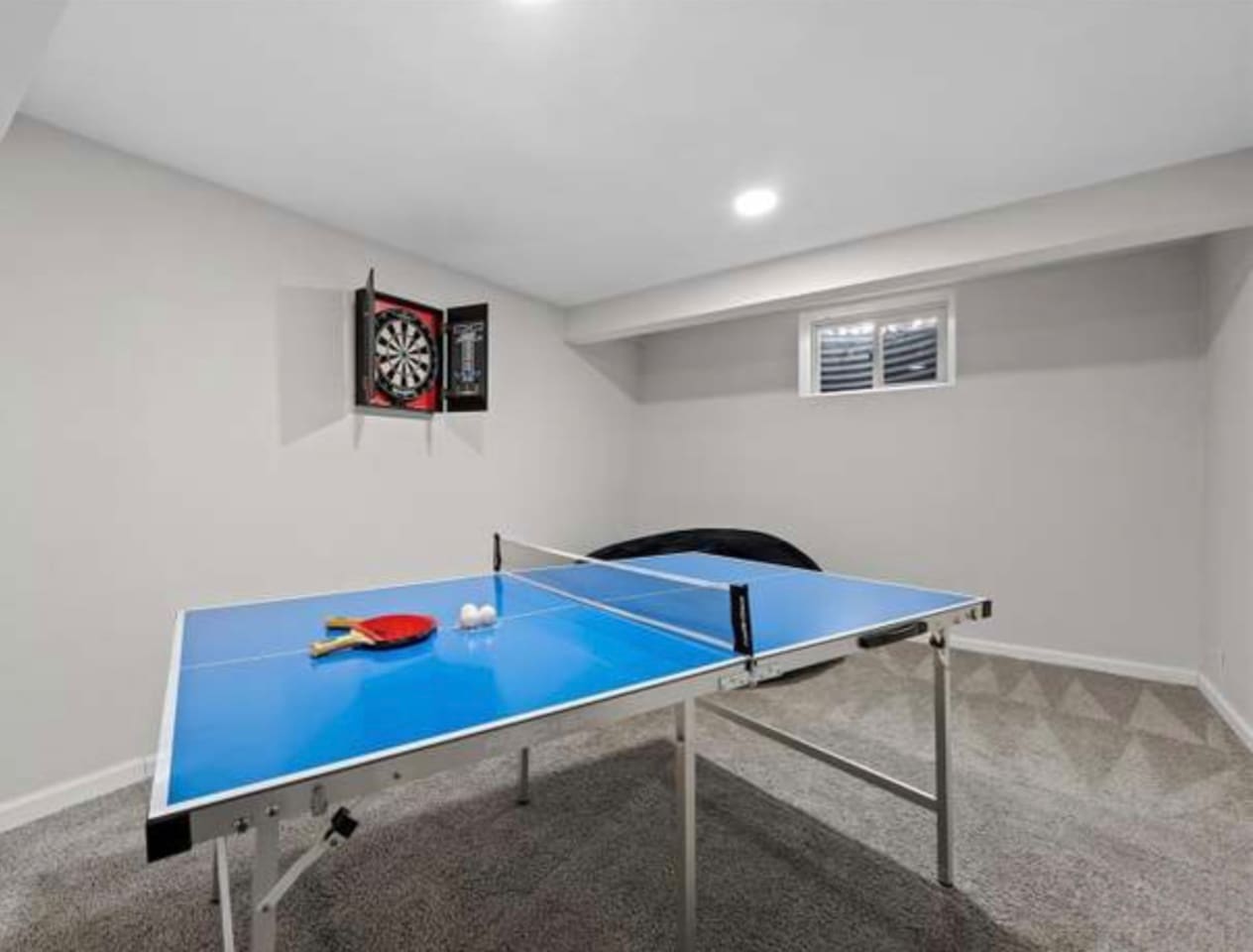 Ping pong in the finished basement 