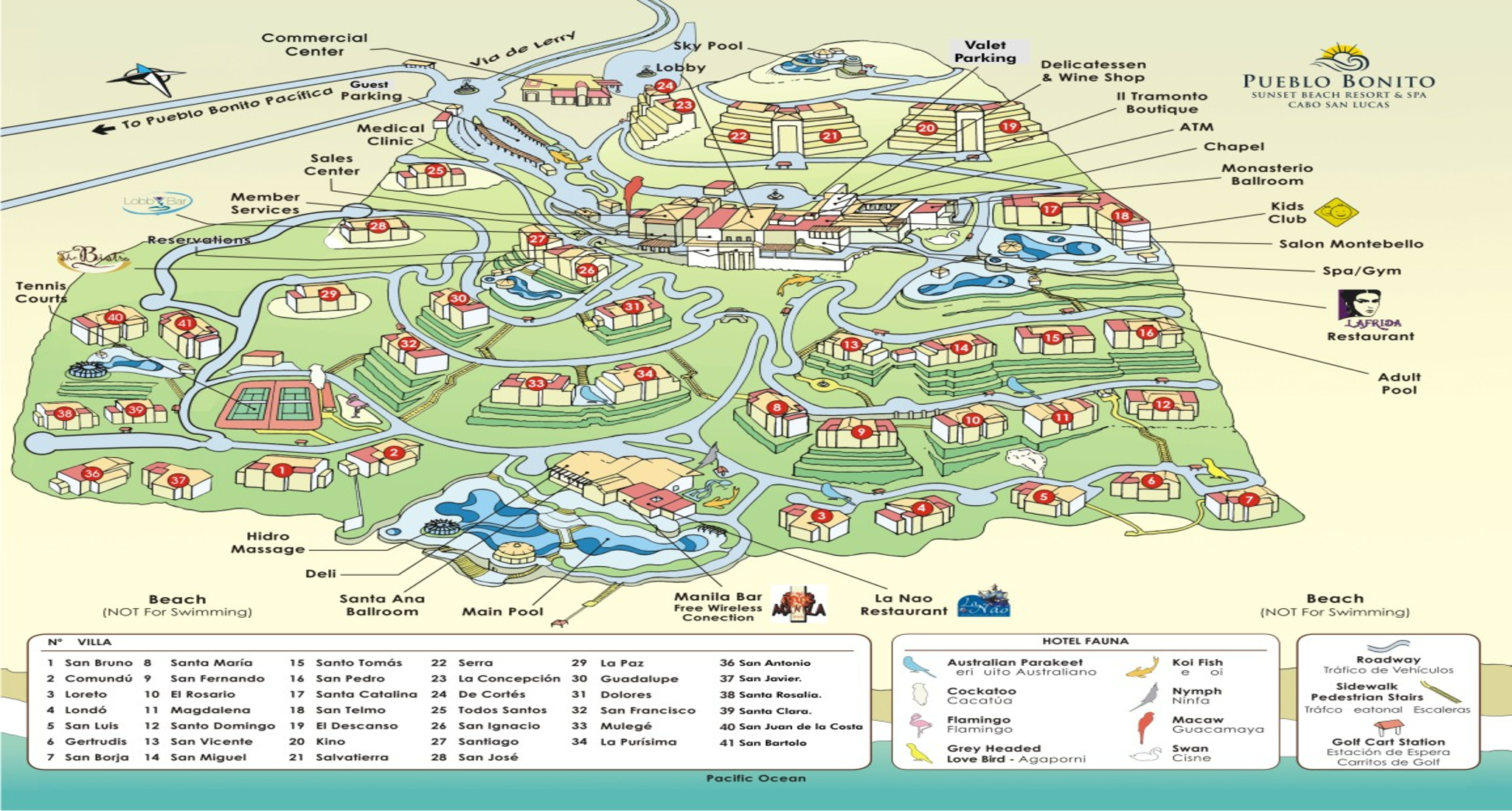 Property Map at Pueblo Bonito Sunset Beach, Vacation Travel Exclusives
