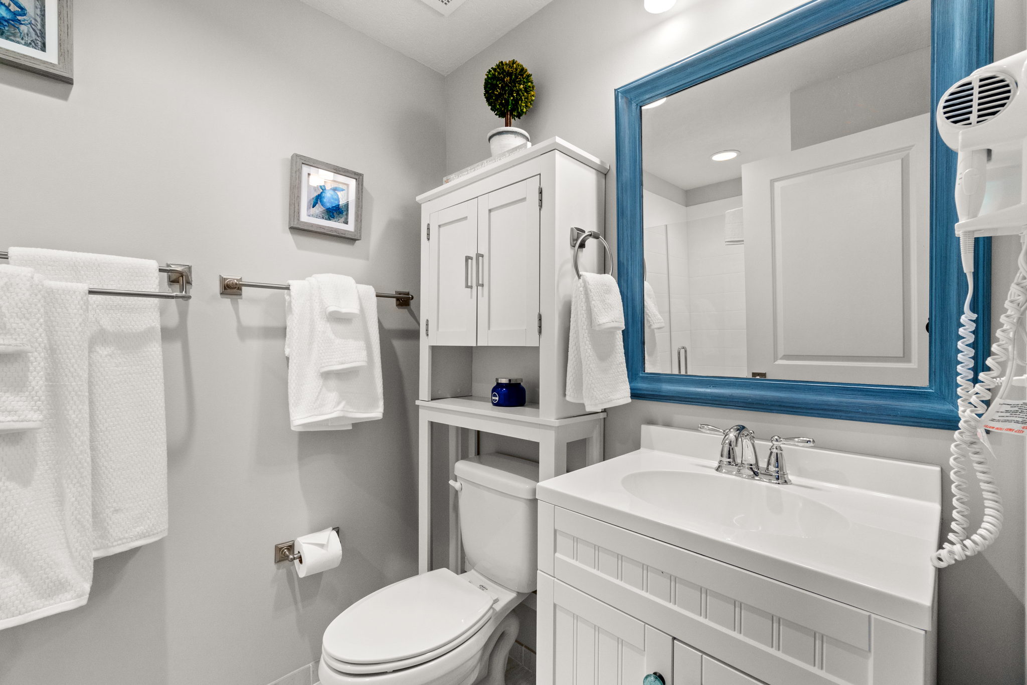 Secondary full bathroom with walk-in shower