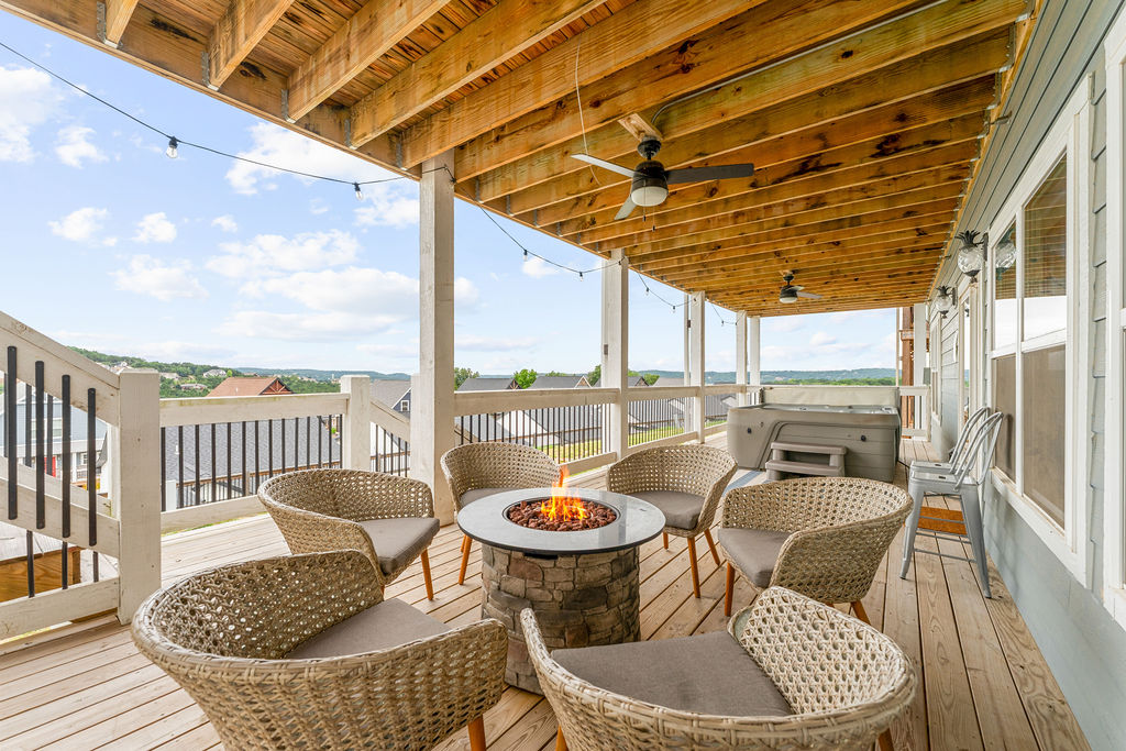 Outdoor firepit overlooking the resort!