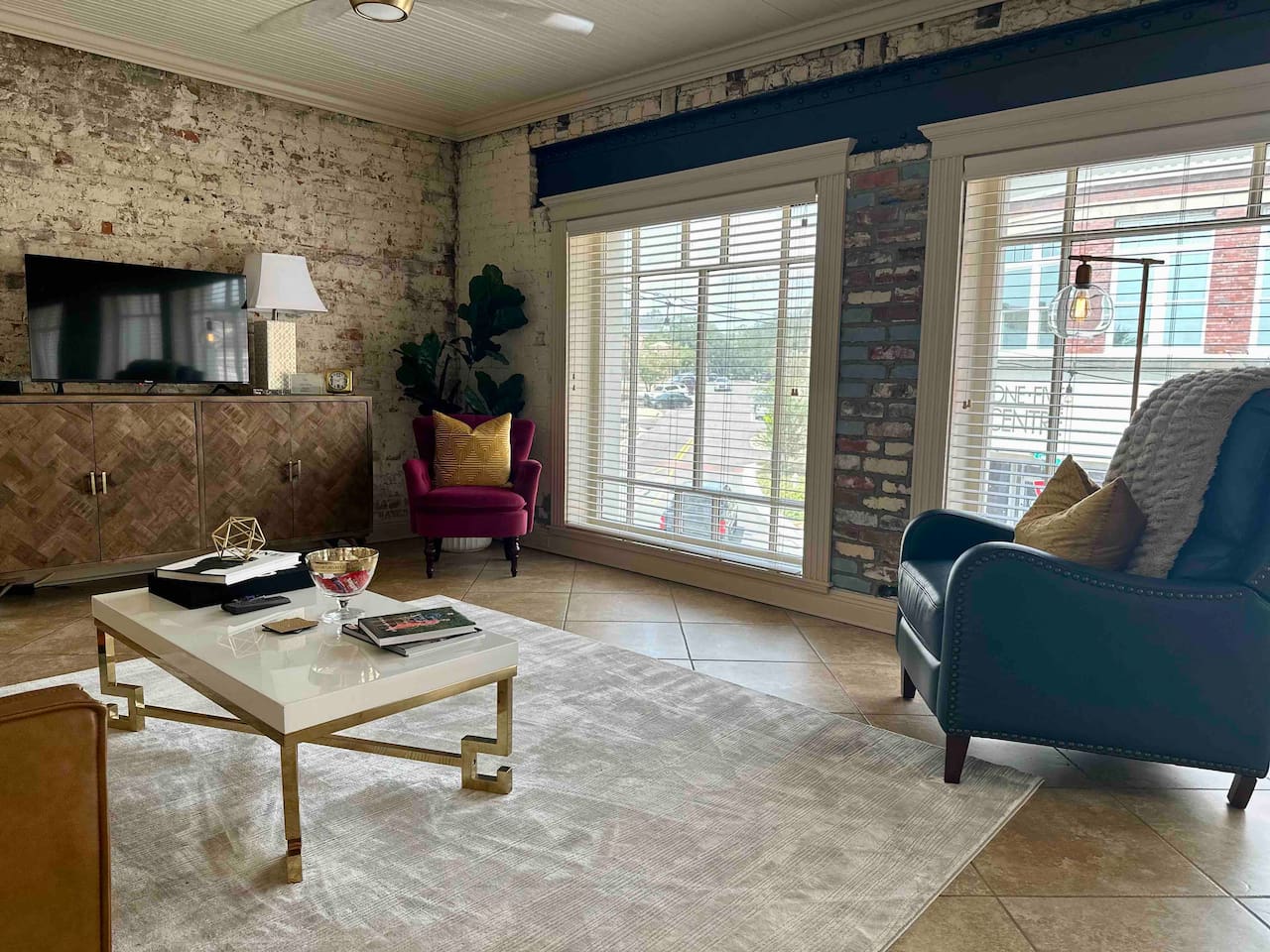 Living room overlooking Central Avenue