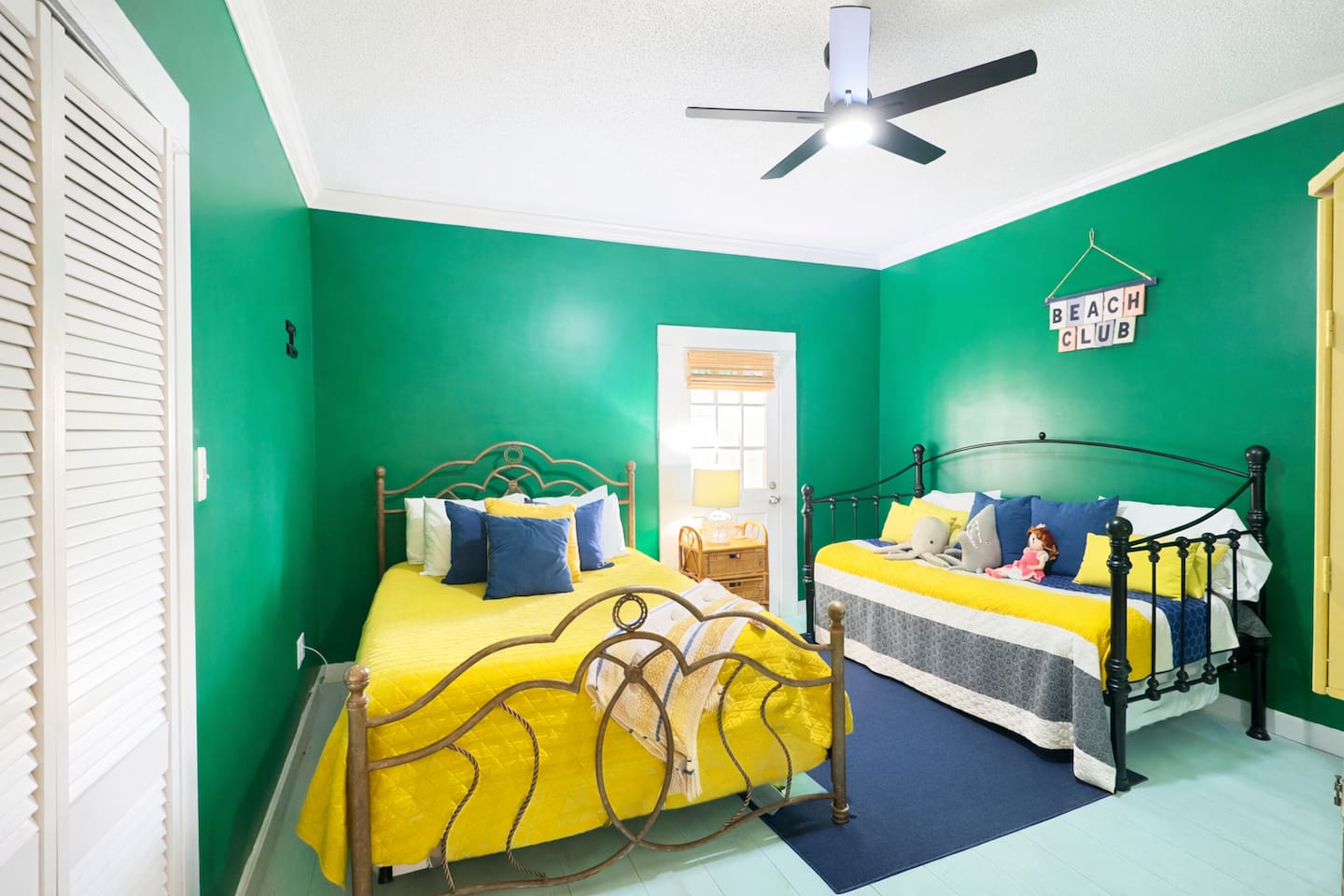 A playful space with beach gear, games, and plenty of space 