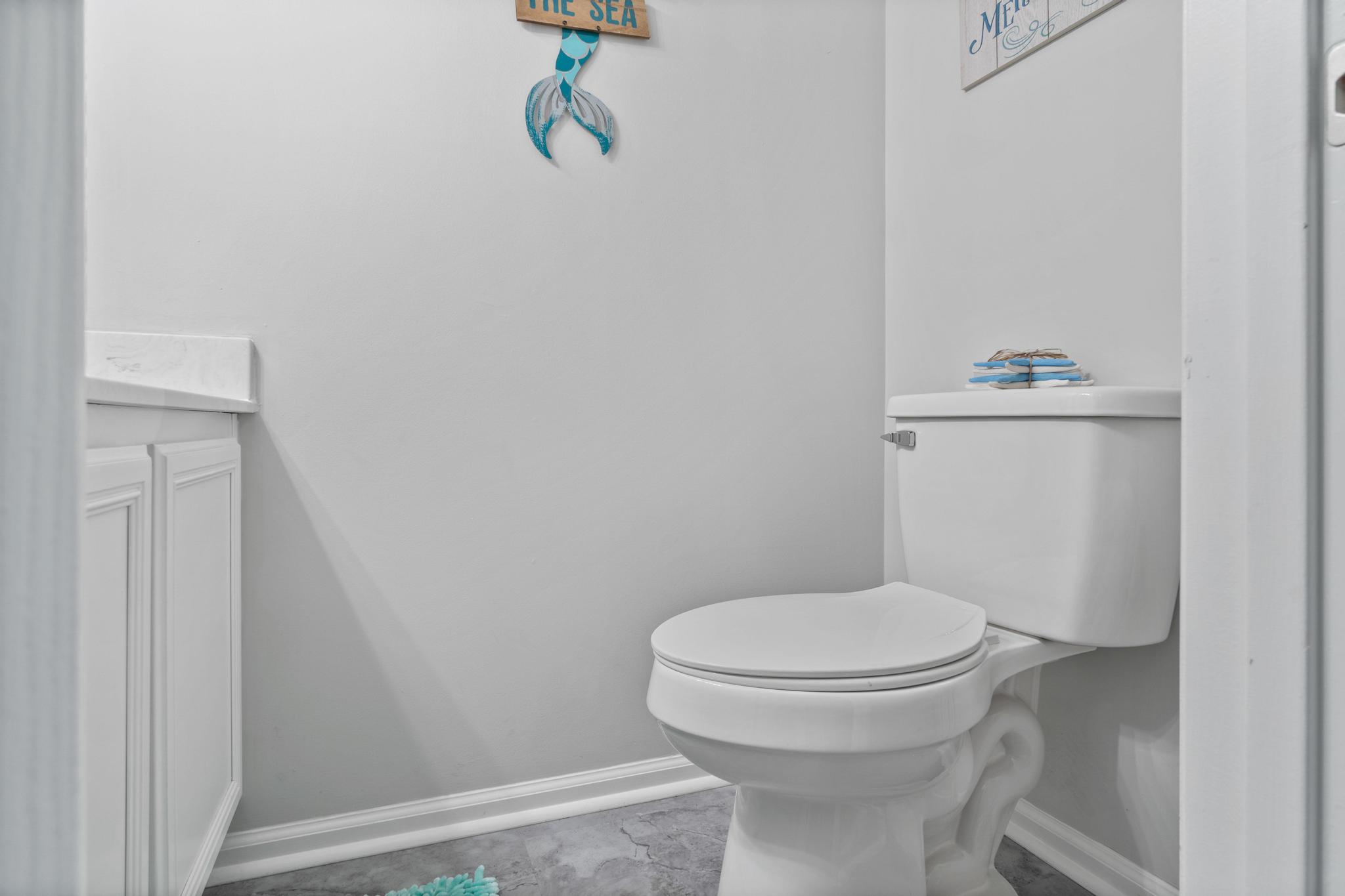 1/2 bath on the lower level