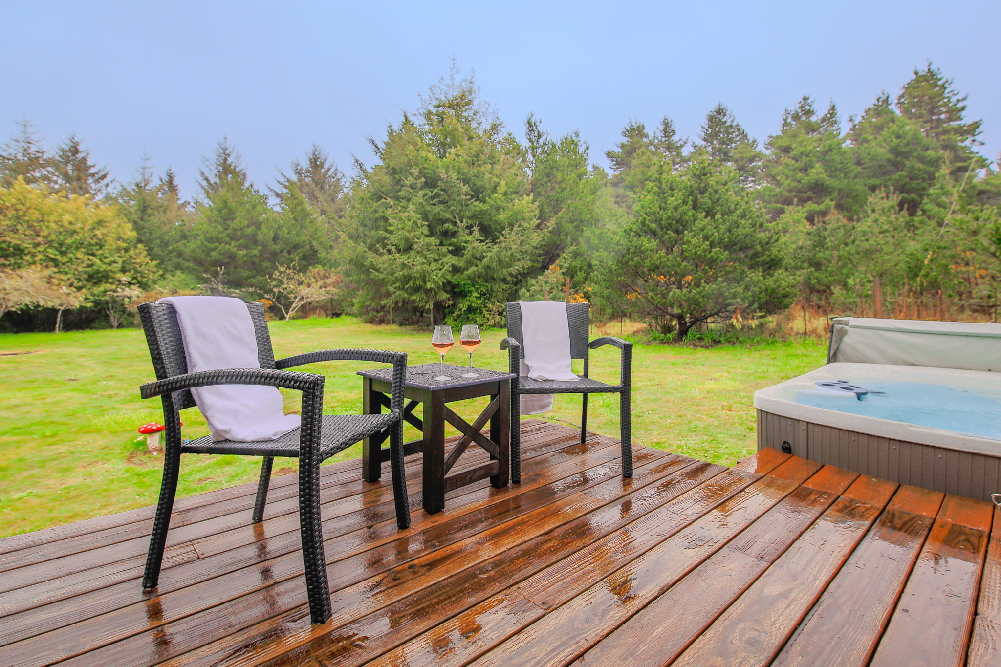 Back Deck and Hot Tub