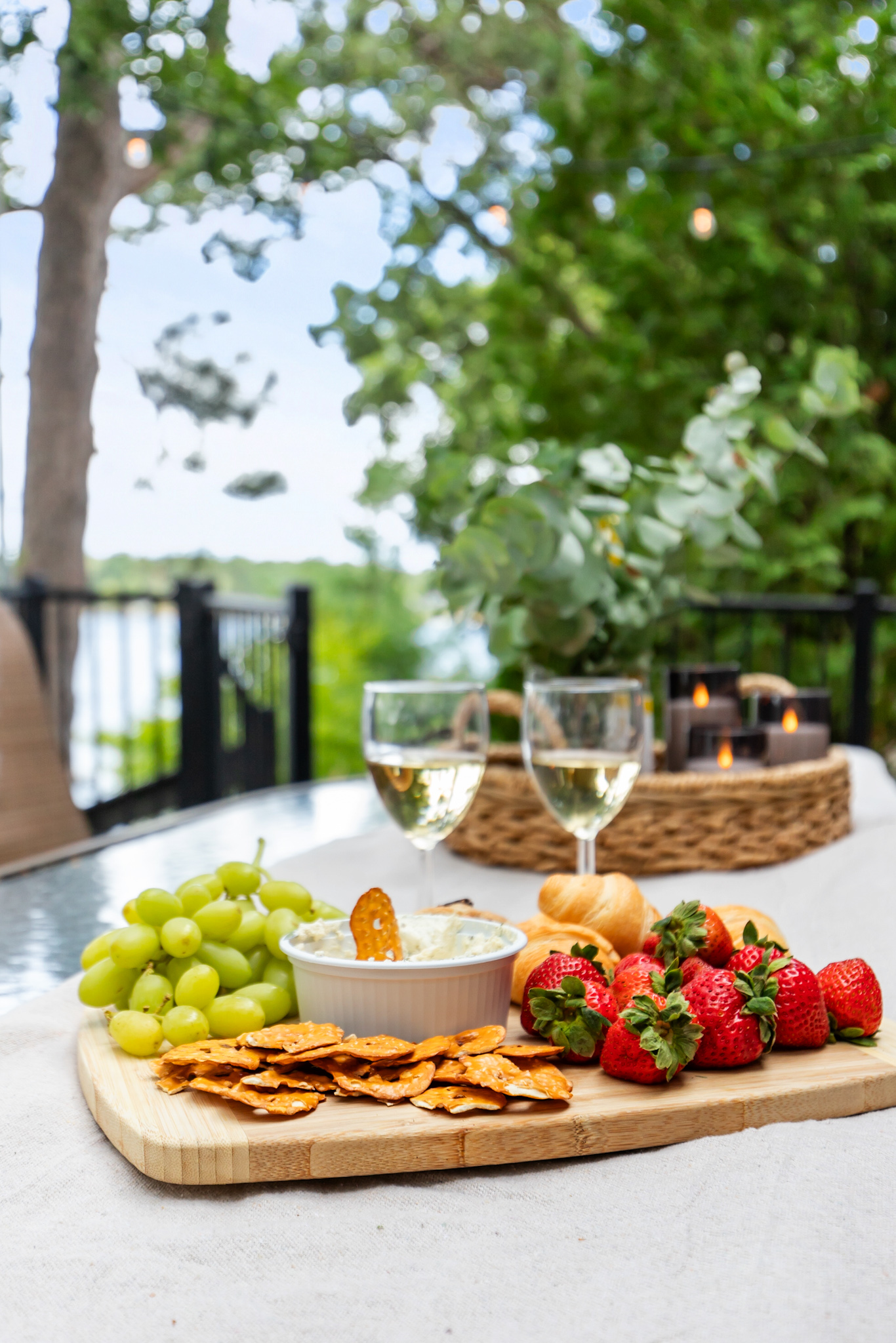 Enjoy a sunset charcuterie board on the deck—sip, snack, and savor the moment in the fresh lake air.