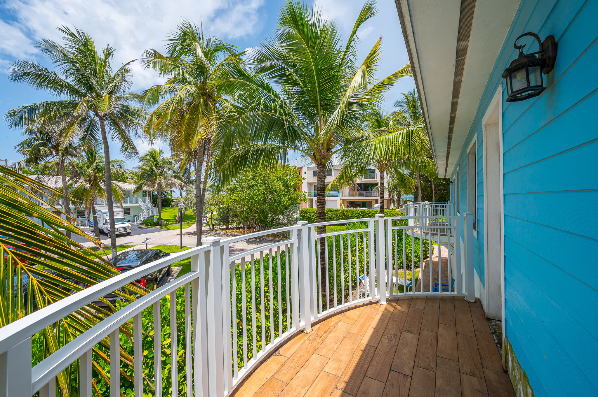 Private balcony views from the twin bedroom