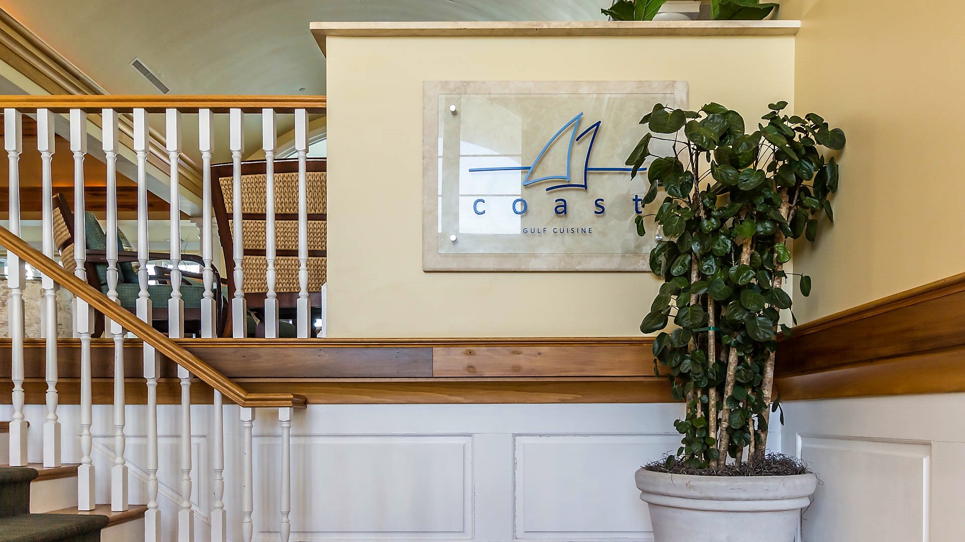 Experience the warm, inviting atmosphere at The Coast Restaurant. Our thoughtfully designed space, featuring rich wood accents and ambient lighting, provides the perfect setting for an unforgettable dining experience